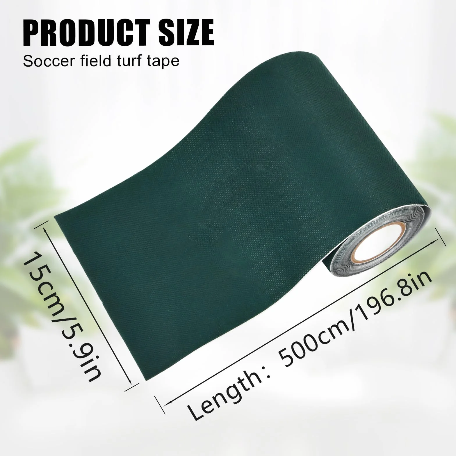 Ruban de Couture de Gazon Artificiel Vert 150mm x 5m Auto-Adhésif pour Tapis Artificiel