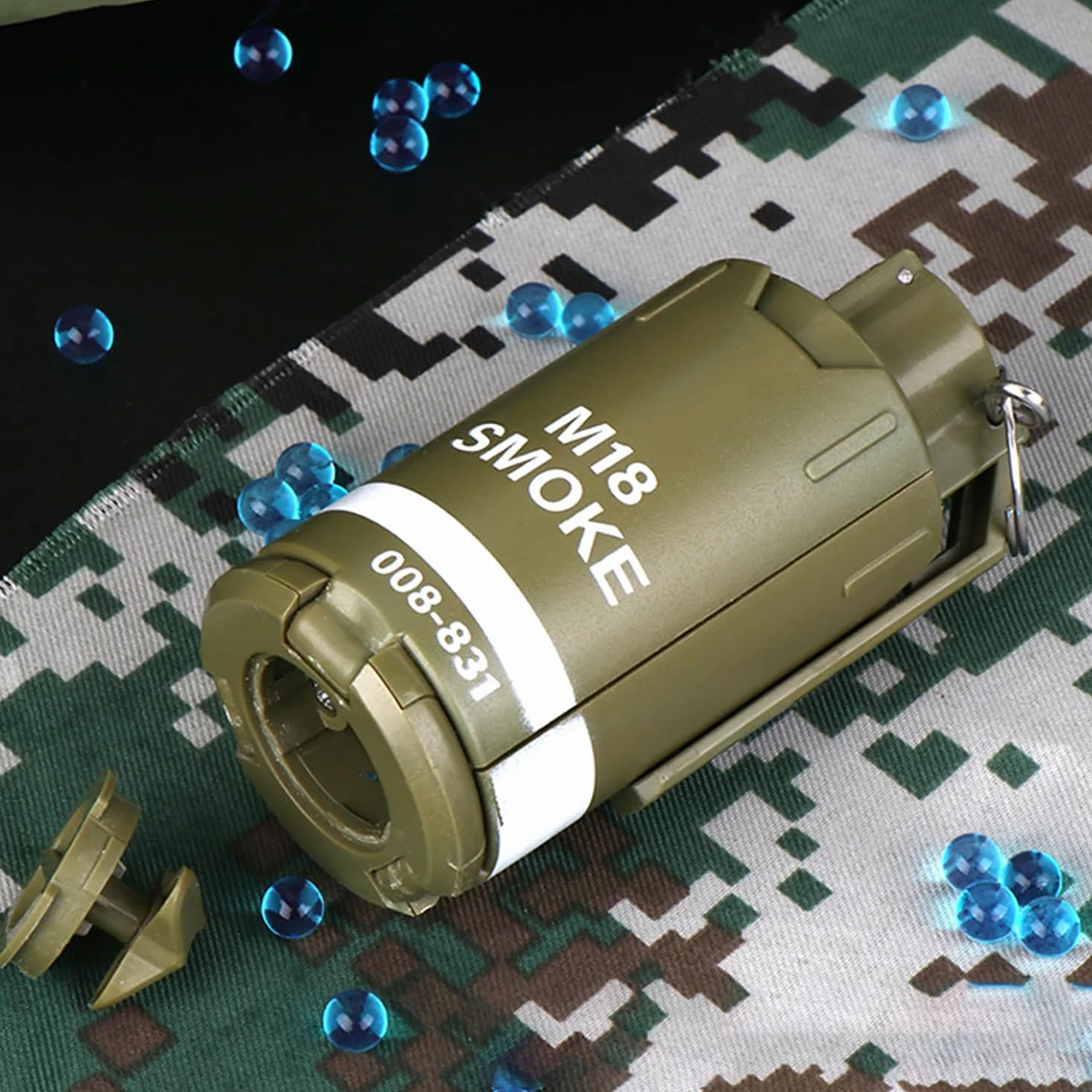 M18 Grenade Jouet en plastique Grenade à main Jouet pour l'extérieur CS Jeu Cosplay Accessoires Cadeau 14+ (Vert)