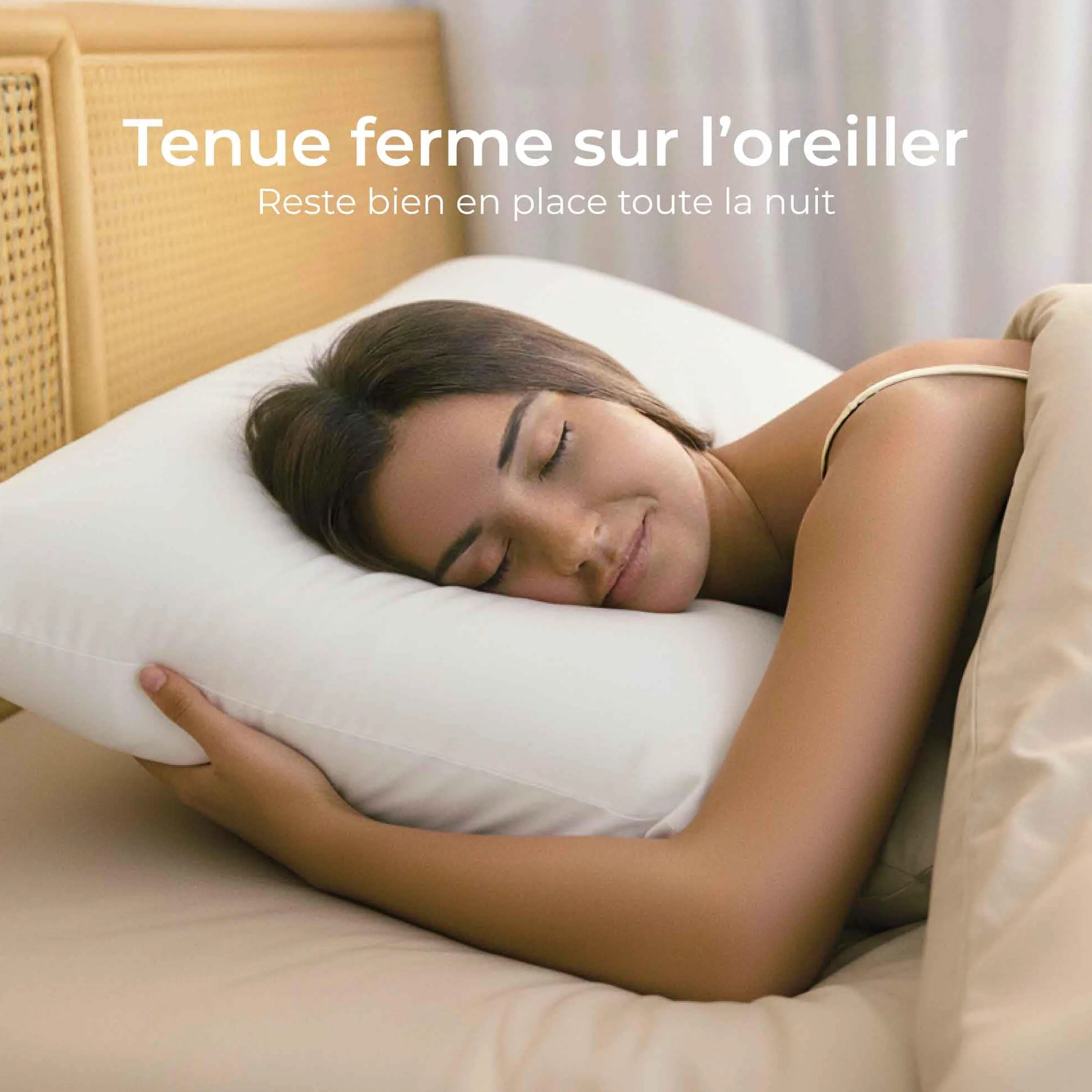 Taie Oreiller 50x70 Coton Renforcé Set de 2 Blanc 57 Fils/cm² Certifié Oeko Tex