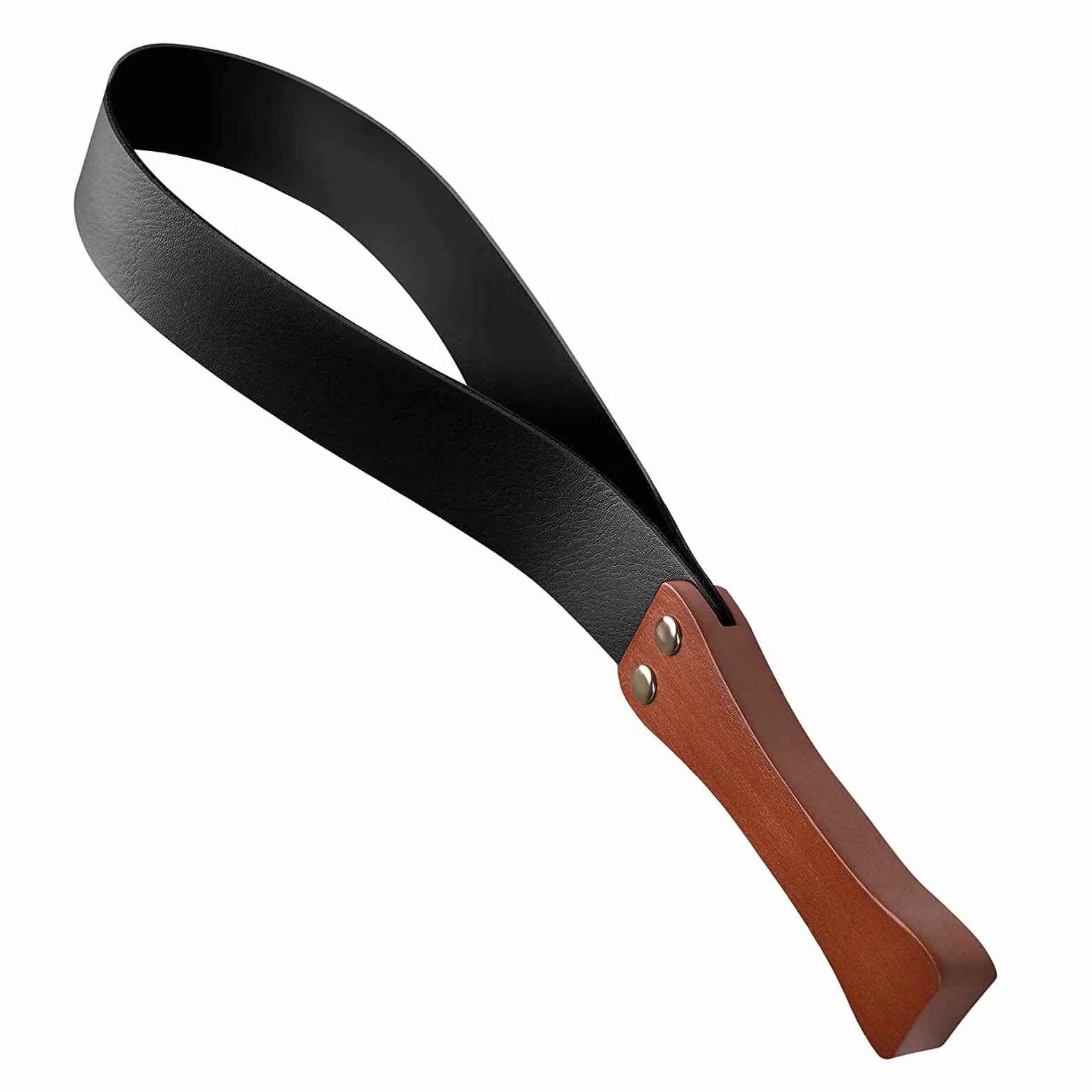 Paddle en Cuir Avec Poignée en Bois Antidérapante, Paddle Pour Selle de Dheval, Aide à l'entraînement du Cheval, Paddle Pour Selle 48cm/19in.