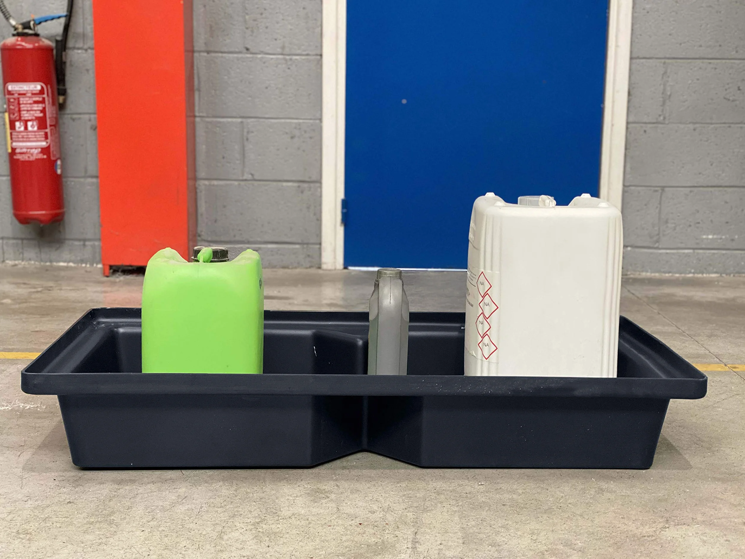 Bac de rétention 70l empilable gris polyéthylène haute densité