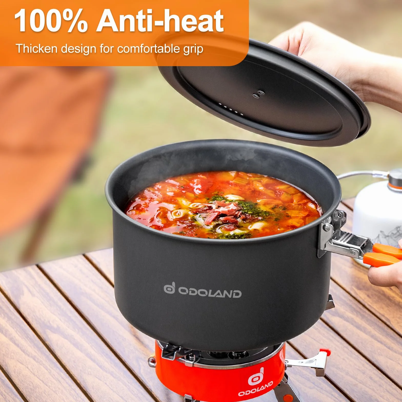 Ensemble de cuisine de camping Odoland - Parfait pour les aventures culinaires en plein air - Cuisine Extérieure de Camping