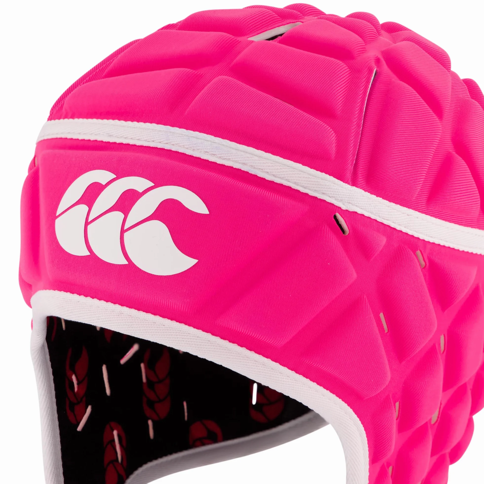 Canterbury Raze Casque de Protection Unisexe pour Adulte, Rose Fluo/Blanc, Taille M