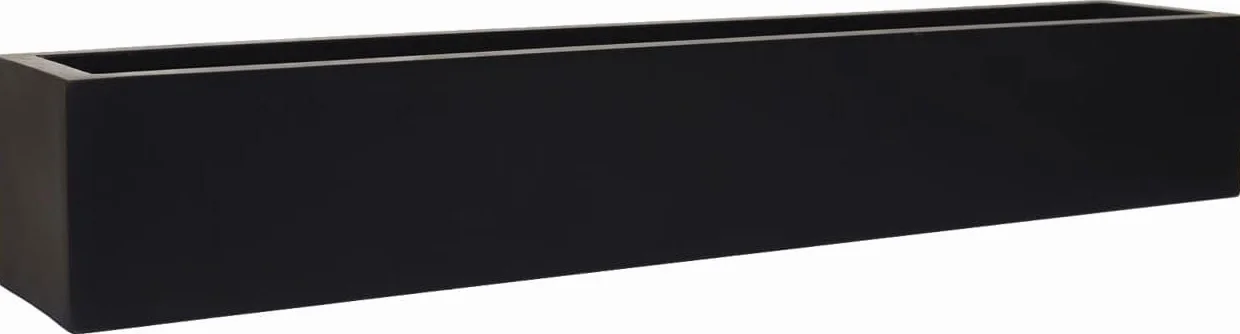 VIVANNO Jardinière Balcon Fibre de Verre FLOBO Anthracite 15x100x17 cm