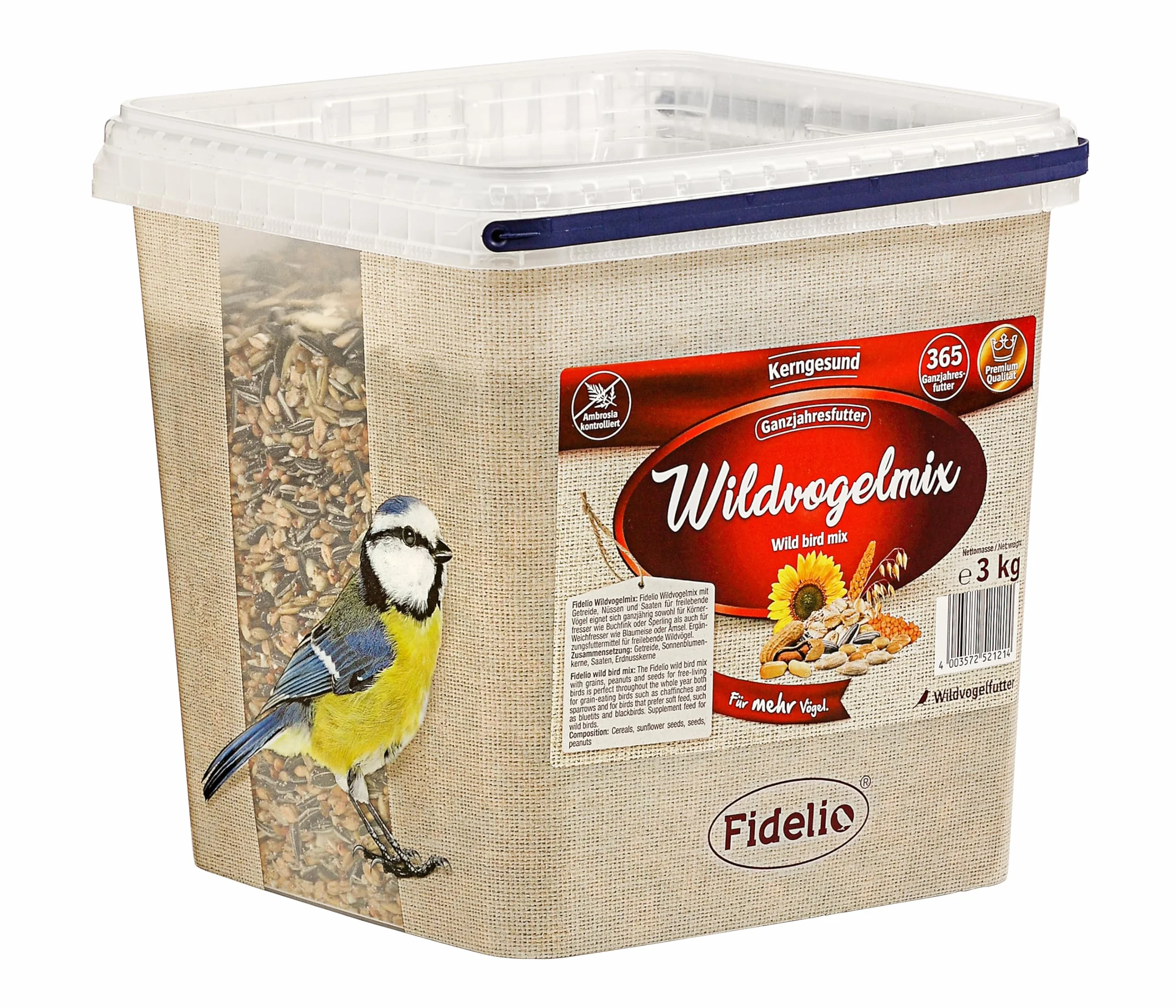 Fidelio Seau à Oiseaux Sauvages 3 kg