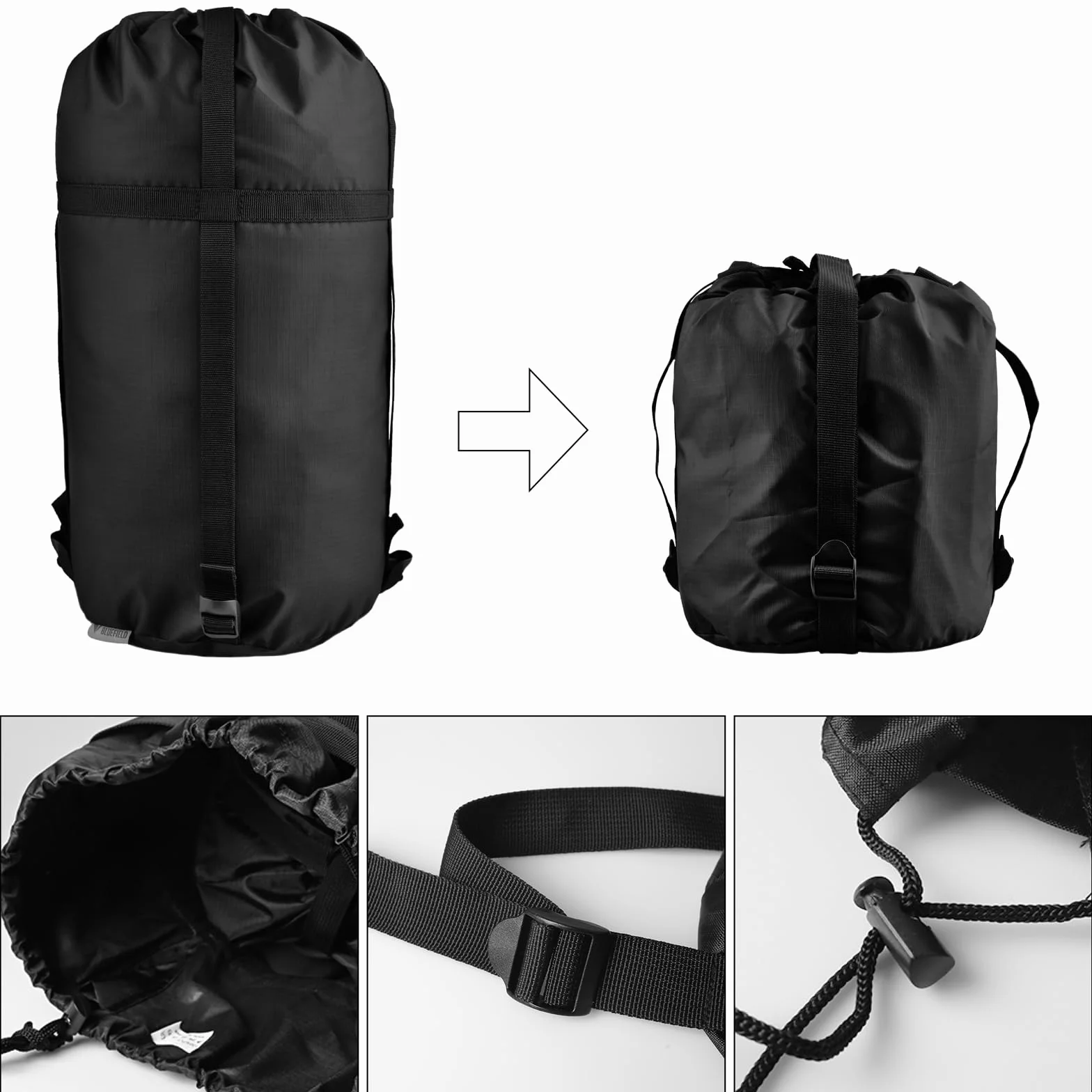 TRIWONDER Sac de Compression Étanche Housse de Compression Rangement Stockage pour Sac de Couchage Voyage Vêtements Camping Randonnée