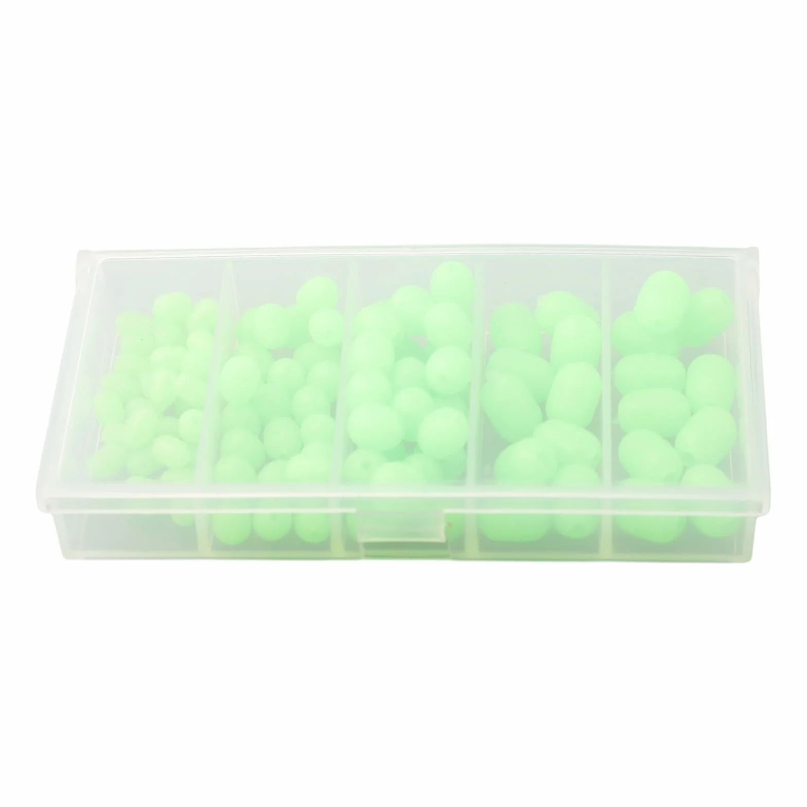 Perles de pêche lumineuses en plastique souple lot de 100 flotteur ovale pêche de nuit mer eau douce