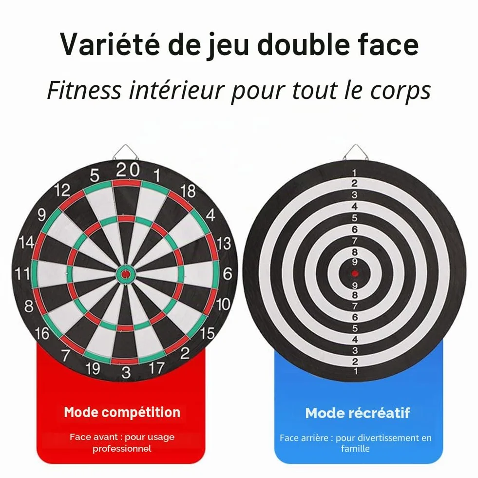 Tableau de Fléchettes,Jeu de Fléchette Professionnel,Cible en Liège,Rond Cible avec 4 Fléchettes,Les Loisirs Sport Dart Board Tournoi Adultes pour Bureau Jeux D'intérieur,12zoll