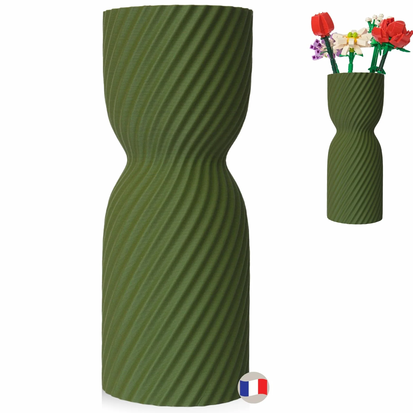Vase pour Fleur Lego, Vase décoratif Lego Fleurs, Fabriqué en France