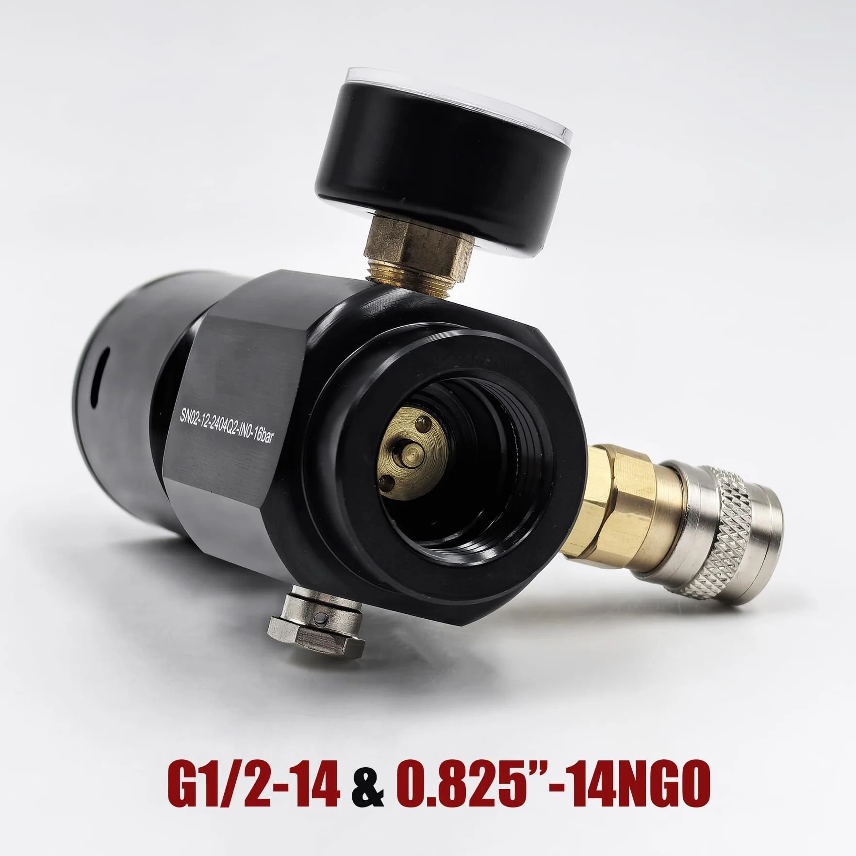 Régulateur de basse pression de CO2 avec sortie réglable 0-150 psi, entrée maximale 2000 psi pour paintball, airsoft, PCP, bouteilles de plongée G1/2
