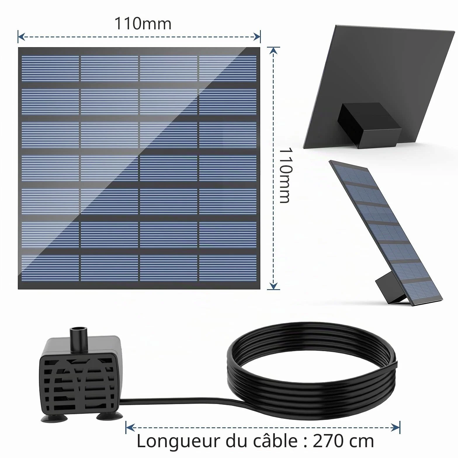 Fontaine Solaire Exterieure de Jardin DIY Pompe avec 6 Buses AISITIN 2024