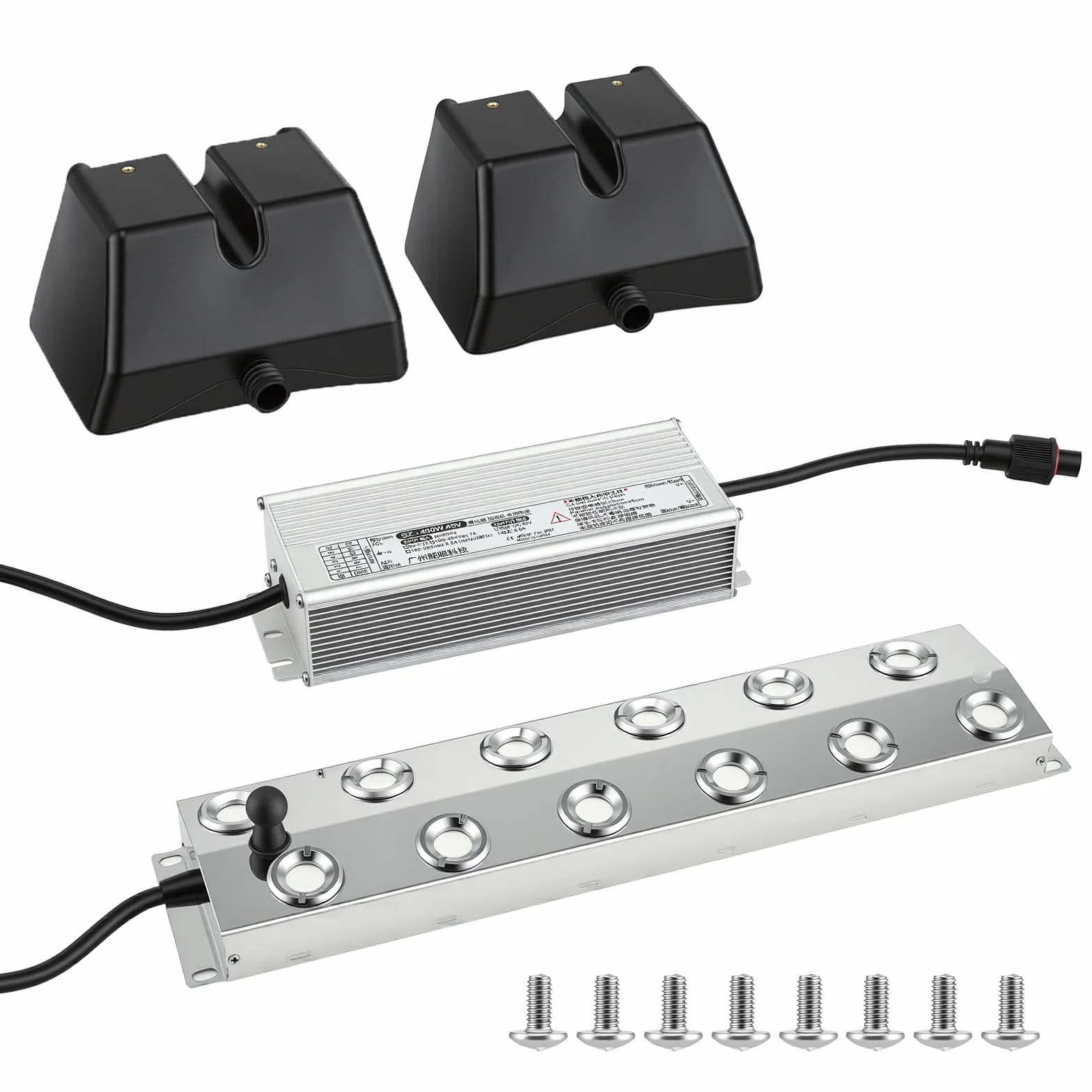 Brumisateur à ultrasons 12 têtes 9L/H 400W avec bouée générateur de brouillard pour bassin jardin serre