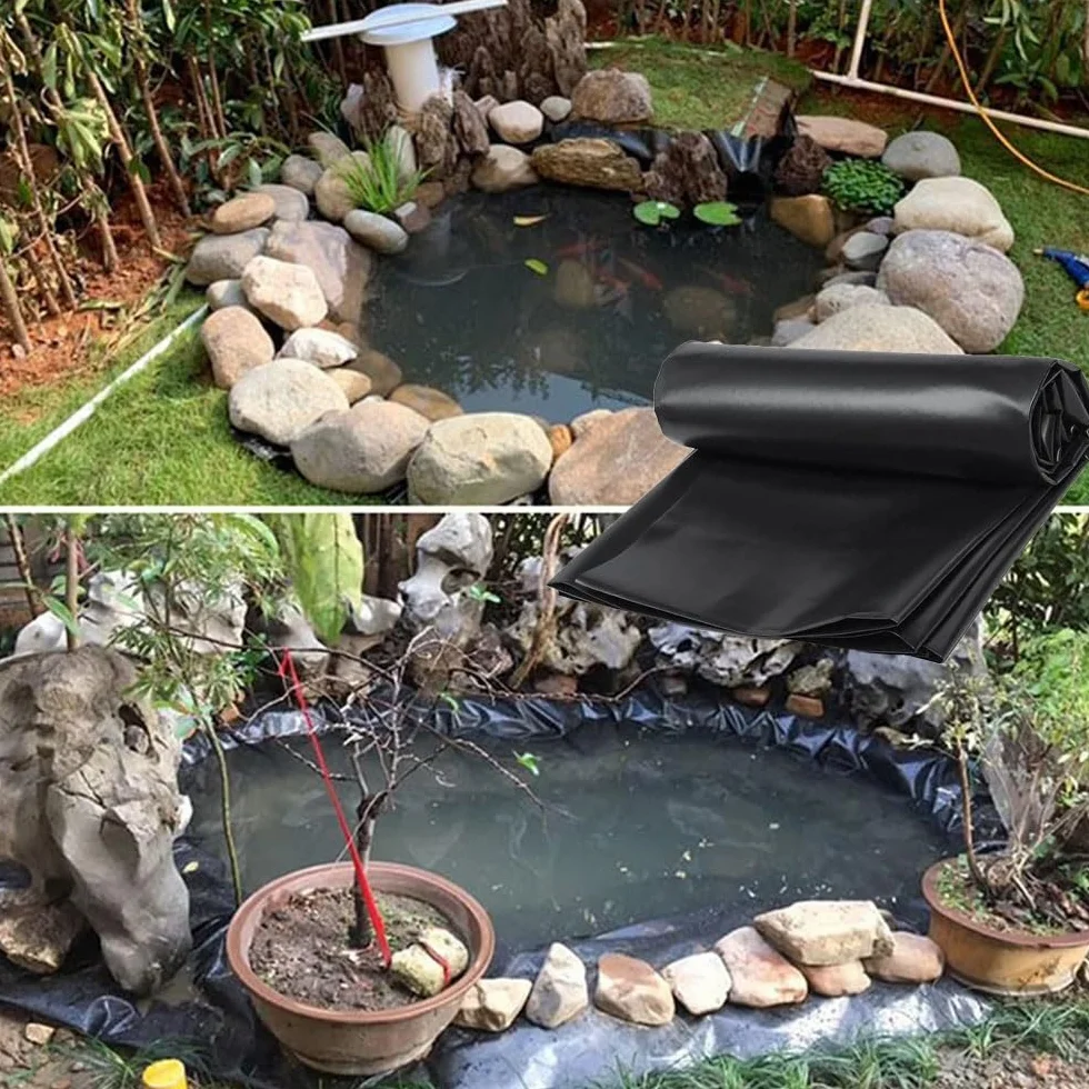 Revêtement de Bassin HDPE 5x8m Pliable Caoutchouc Cascade Étang Poisson