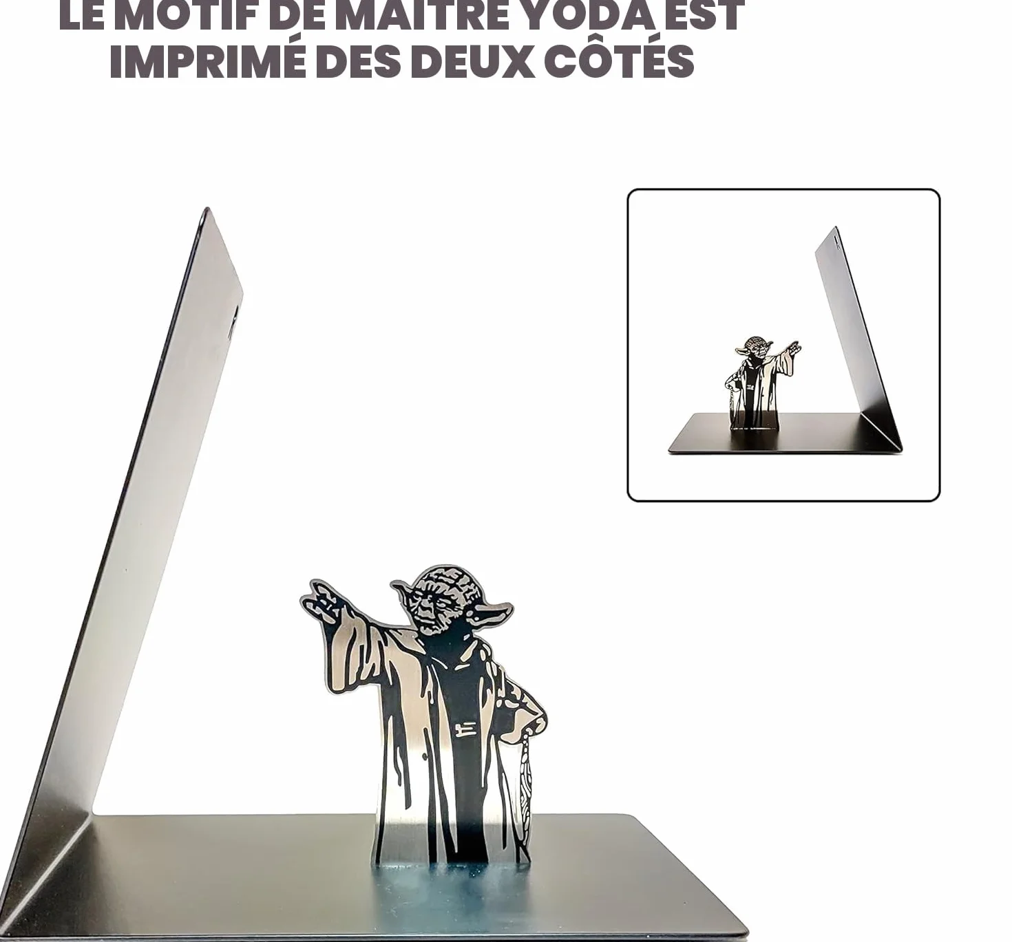 LAIX Serre-Livres Master Yoda Force en métal, Cadeau Star Wars