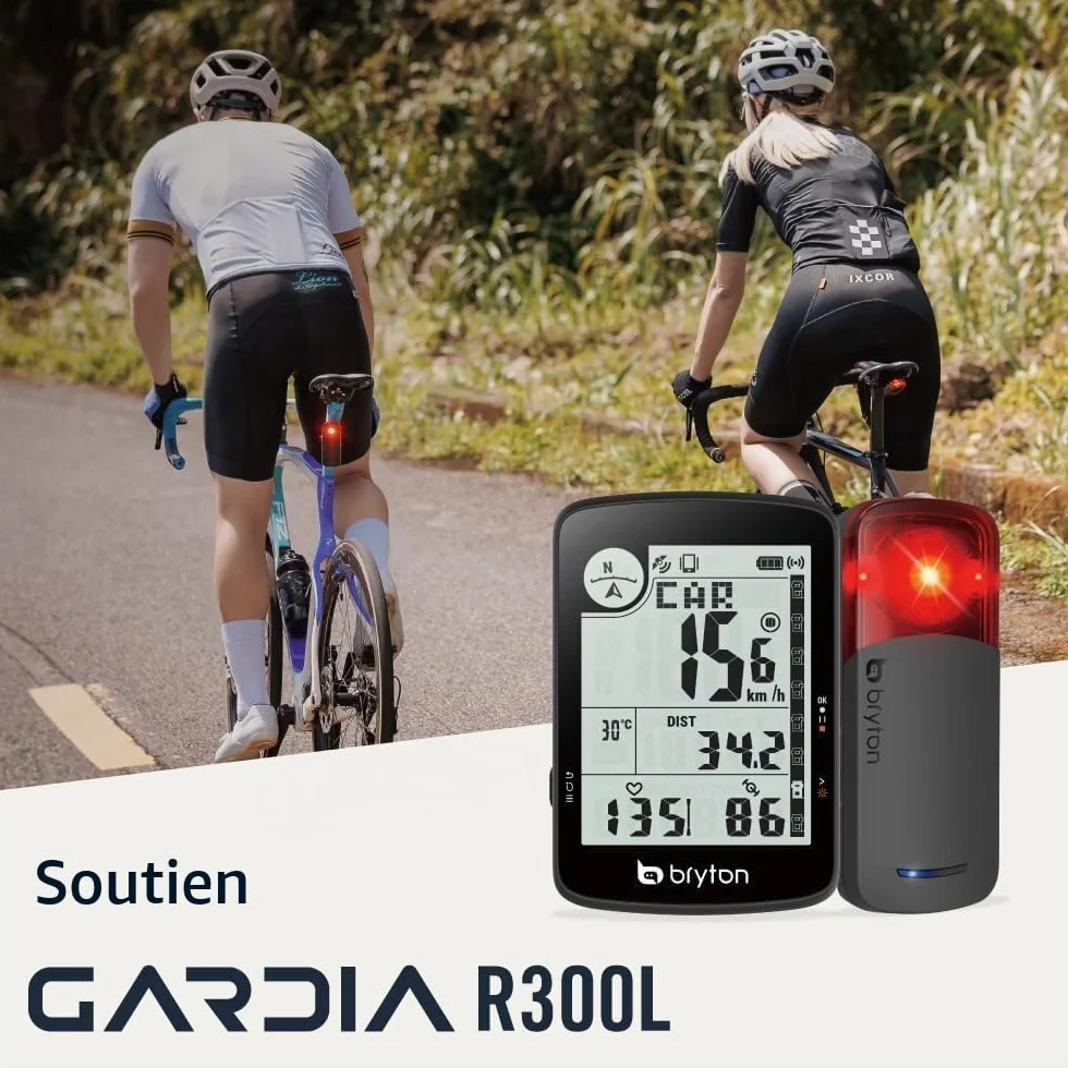 Bryton Rider 17 Ordinateur de vélo GPS sans Fil avec écran LCD 3" Compatible avec Radar de vélo, autonomie de 25 Heures, Bluetooth, étanche, Piste en Direct