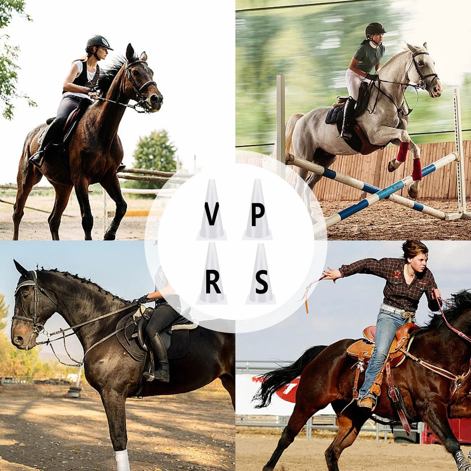 Cônes De Dressage Lettres 23CM Empilables Équipement Entraînement Chevaux