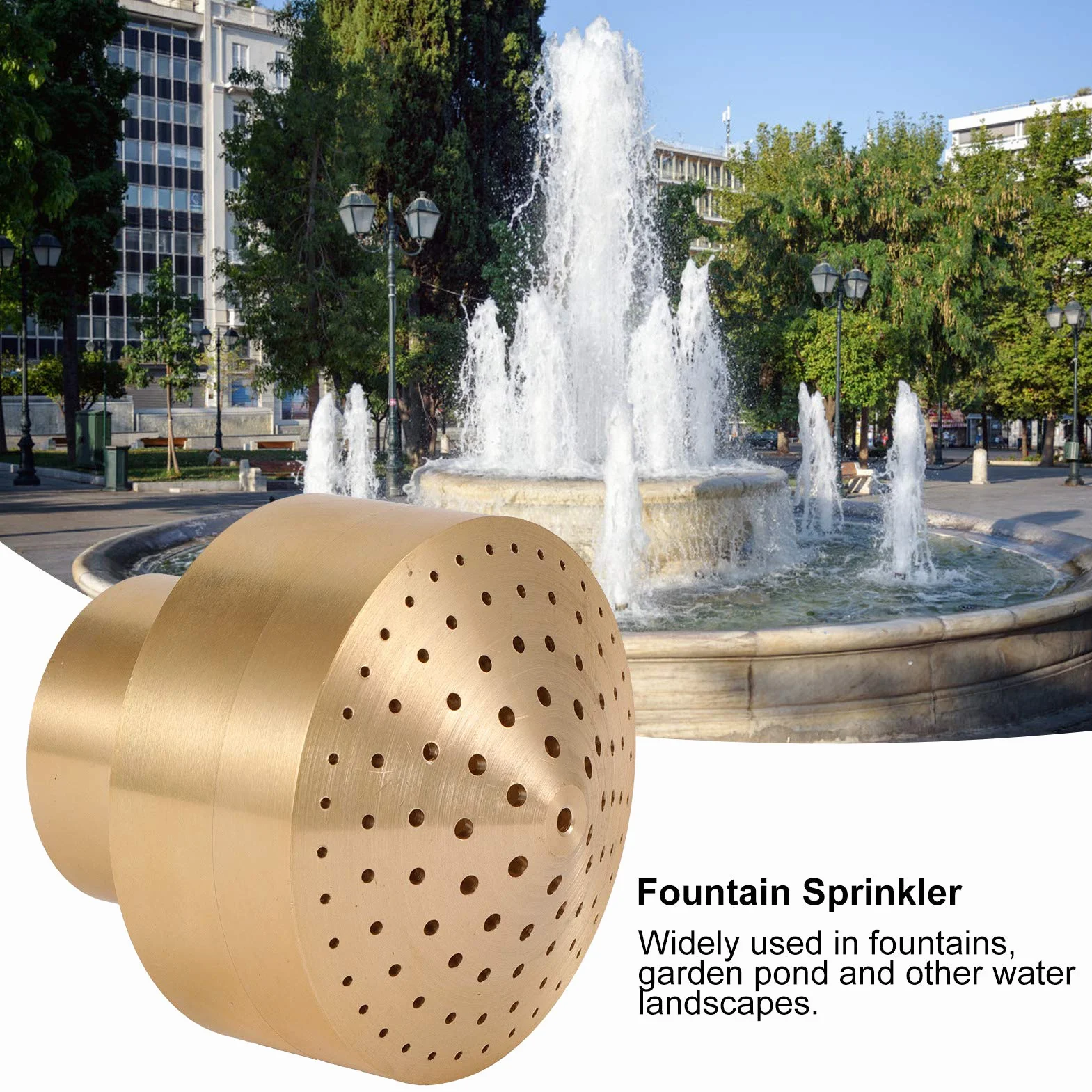 Buse de fontaine G1 1/2 DN40 B, tête de pulvérisation multi-trous 1,8 m hauteur 1,5 m diamètre pour bassin jardin