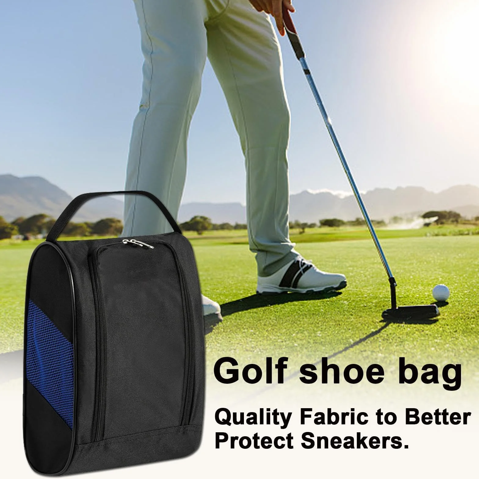 Sac de Transport de Chaussures de Golf avec Ventilation, Organisateur Imperméable pour Chaussures de Sport et Voyage