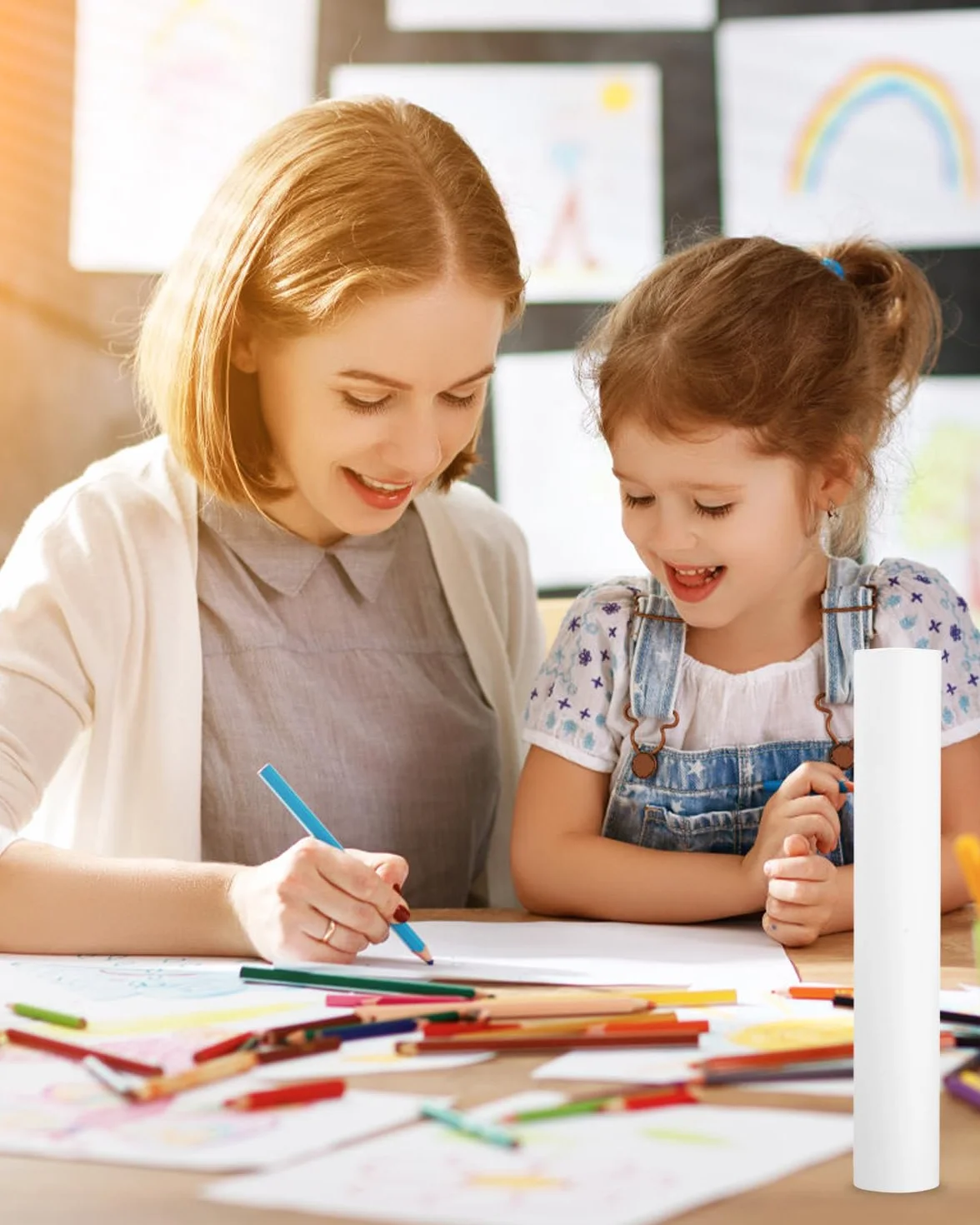 Rouleau de Papier à Dessin Blanc 30 cm x 15 m 70 g/m² pour Enfants et Artistes