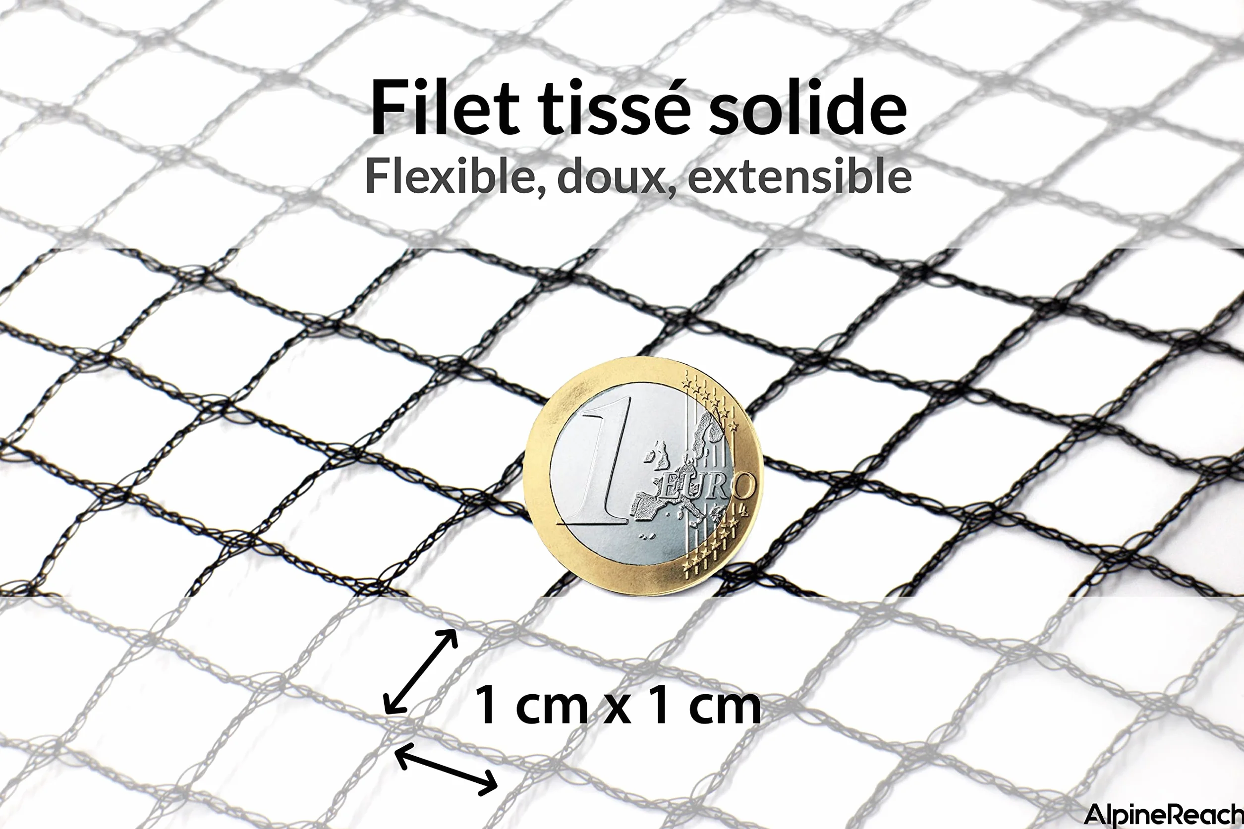 AlpineReach Filet pour Bassin à Koï 4,5m x 6m Noir, Mailles Fines Protection Oiseaux Chats Prédateurs UV, Piquets Inclus
