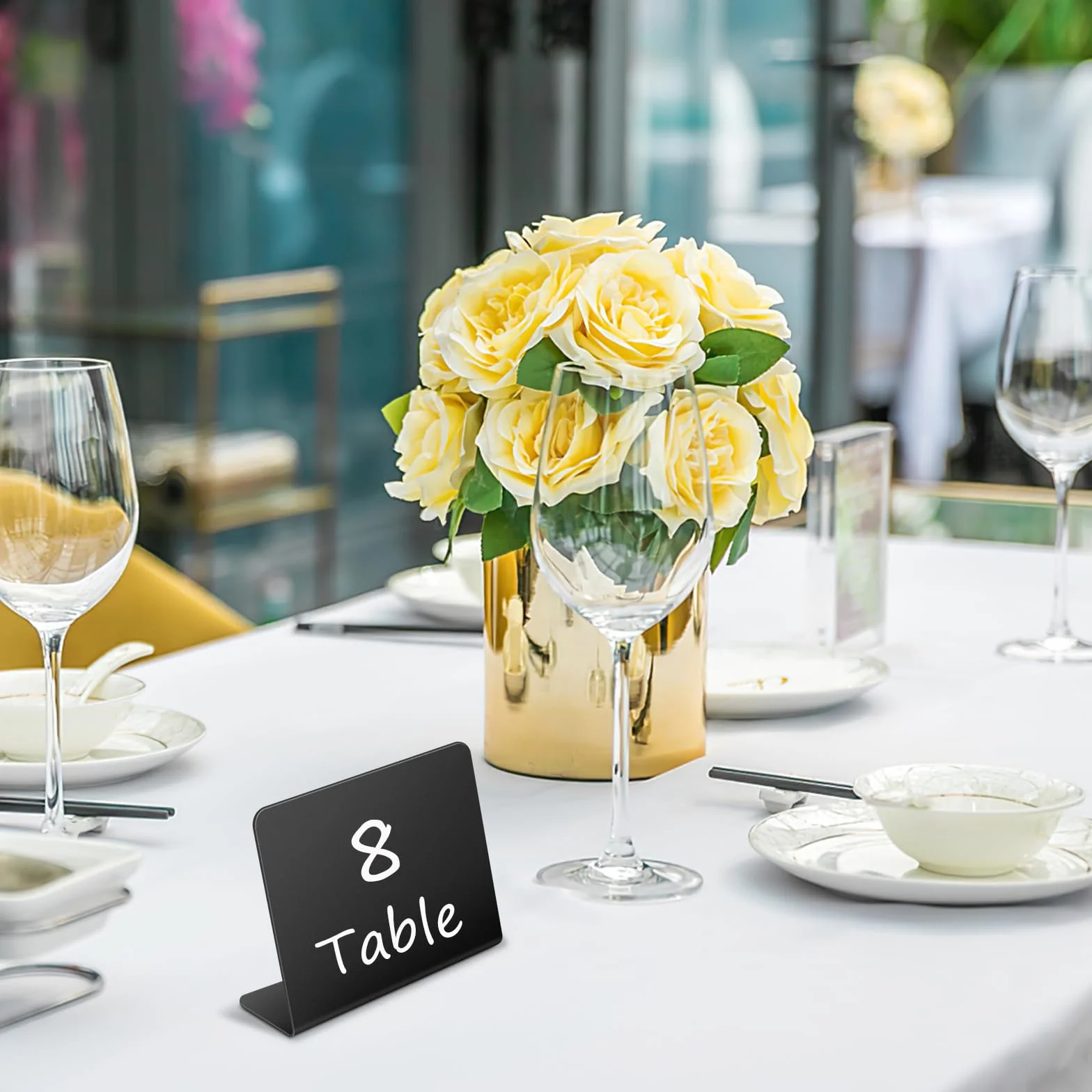 20 Pièces Mini Tableau Noir Ardoise Craie avec Stylo Effaçable pour Mariages Fêtes Décorations de Table