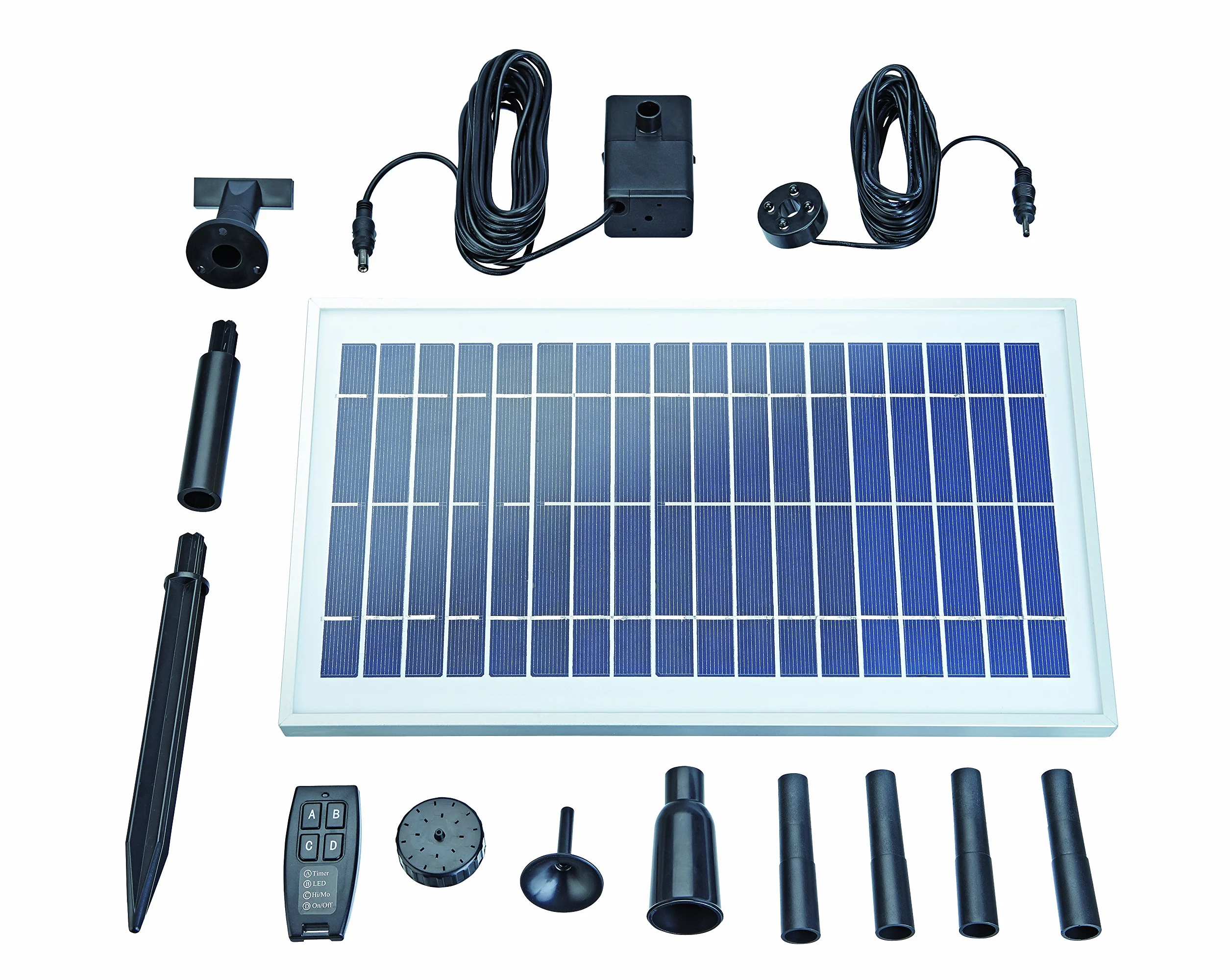 Pontec Jeux d'eau pondosolar 600 Control, Noir