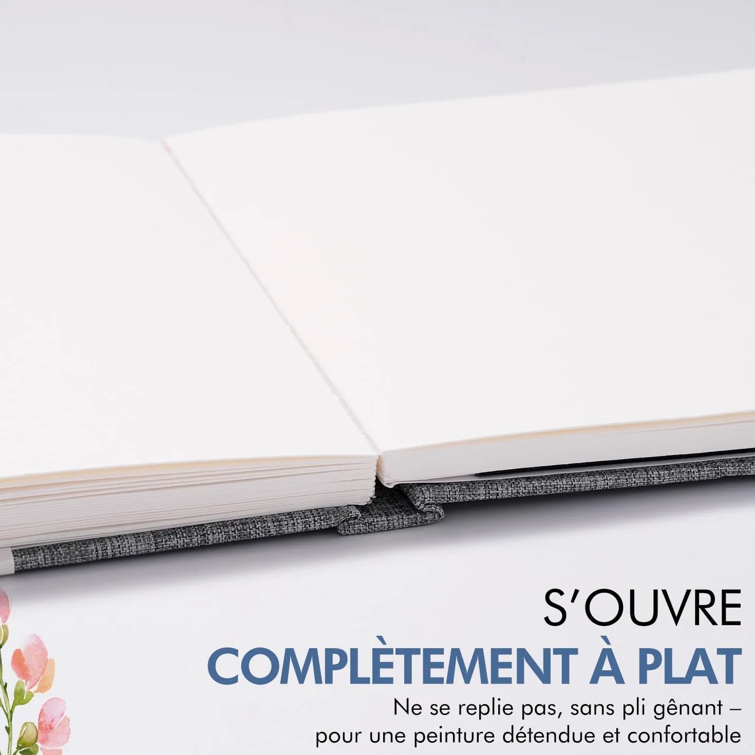 Carnet de Croquis Aquarelle Coton 19x19cm 30 Feuilles 300 g/m² Sans Acide Papier Aquarelle