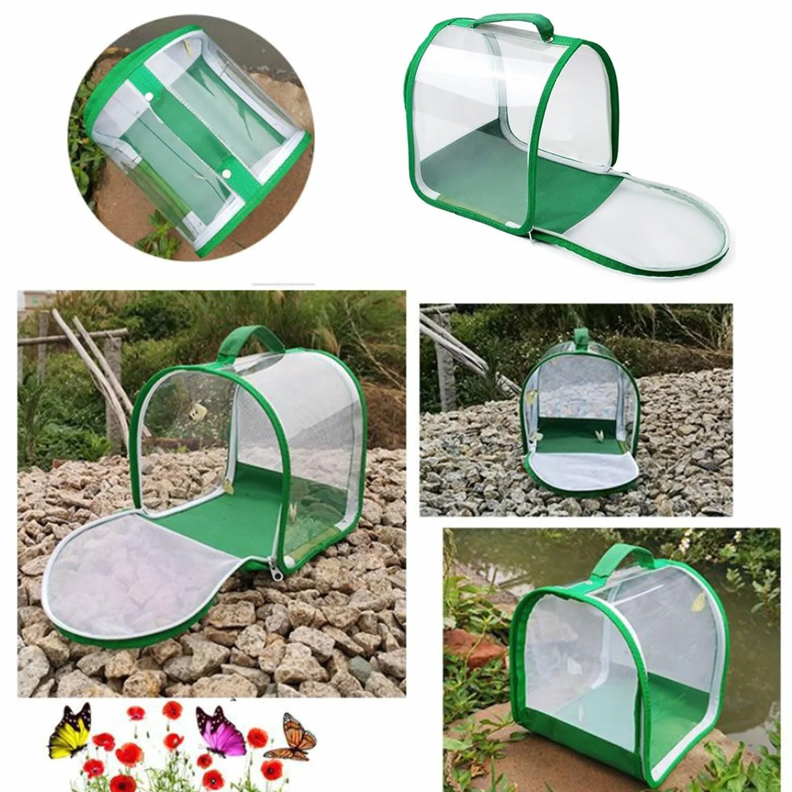 Papillon Habitat Cage de Reproduction Pliable en Maille Transparente pour Insectes et Papillons