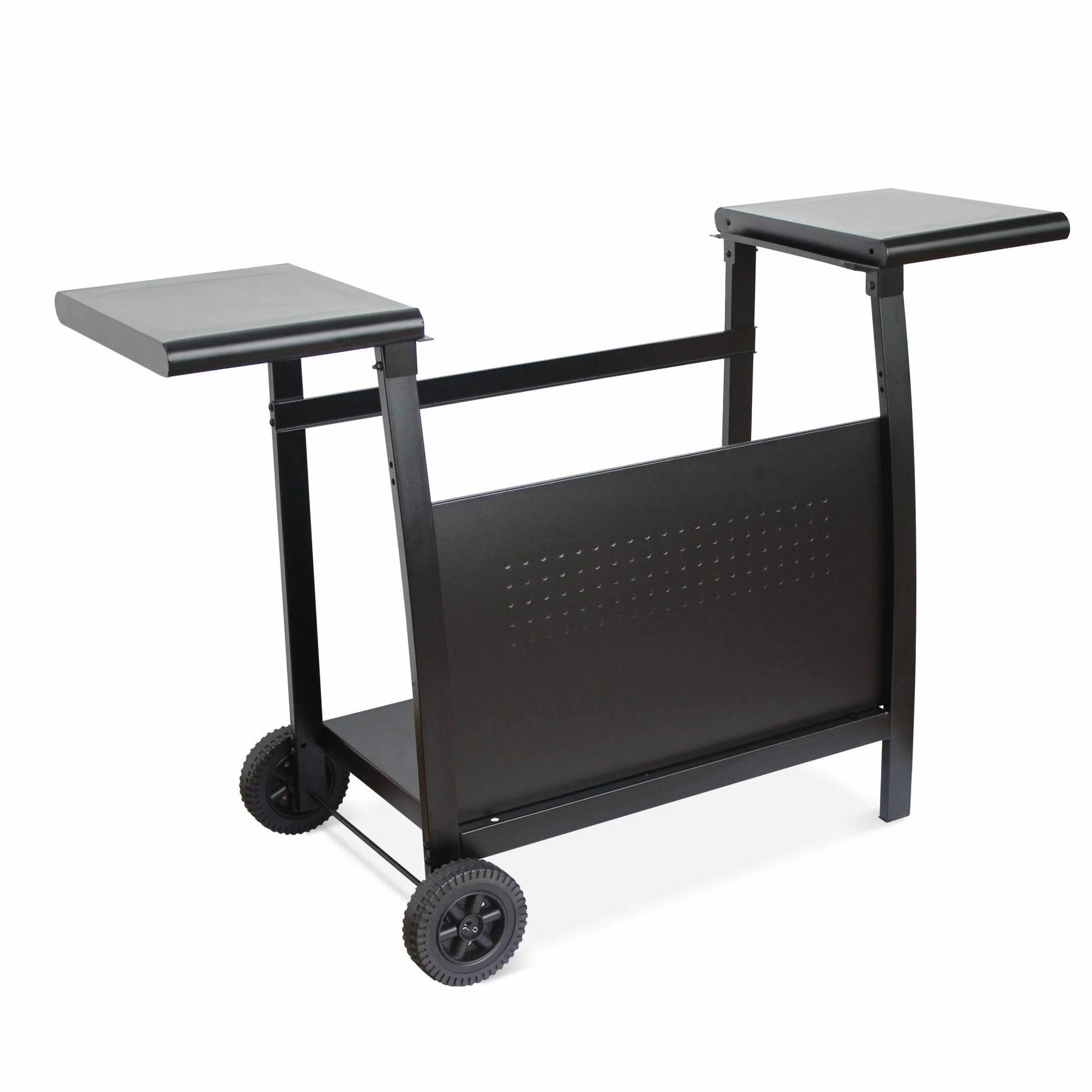 Alice's Garden Chariot Barbecue Porthos 3 brûleurs Noir Desserte plancha gaz roulettes