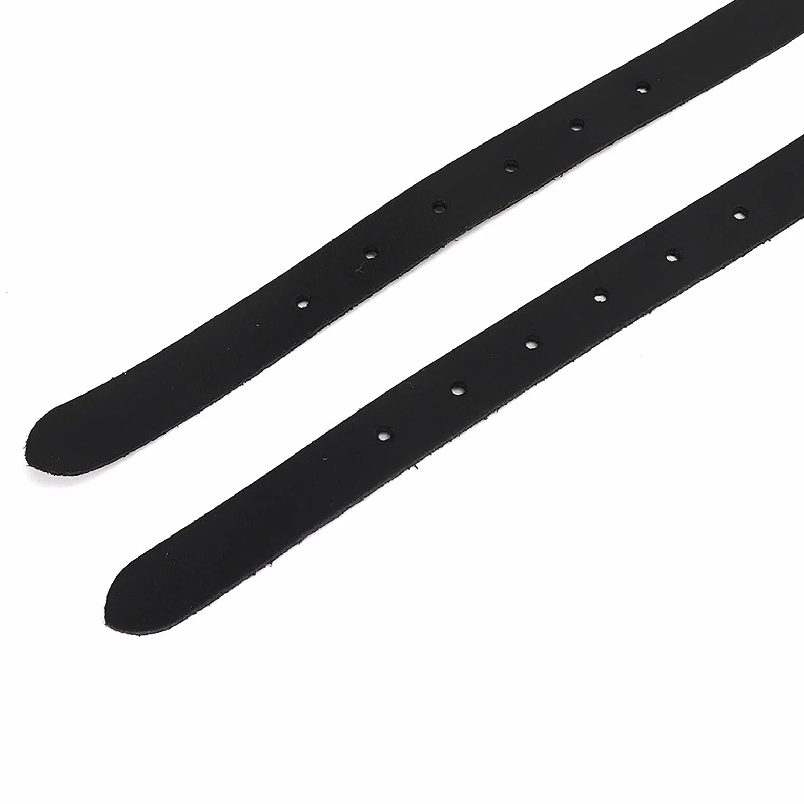 Sangle D'éperons en Cuir,2Pcs Lanières Réglables Étrivières Courroies Allongées Boucle en Acier Inoxydable Équitation Fixation sur Bottes de Cowboy pour Contrôle L'équitation Sports 50cm