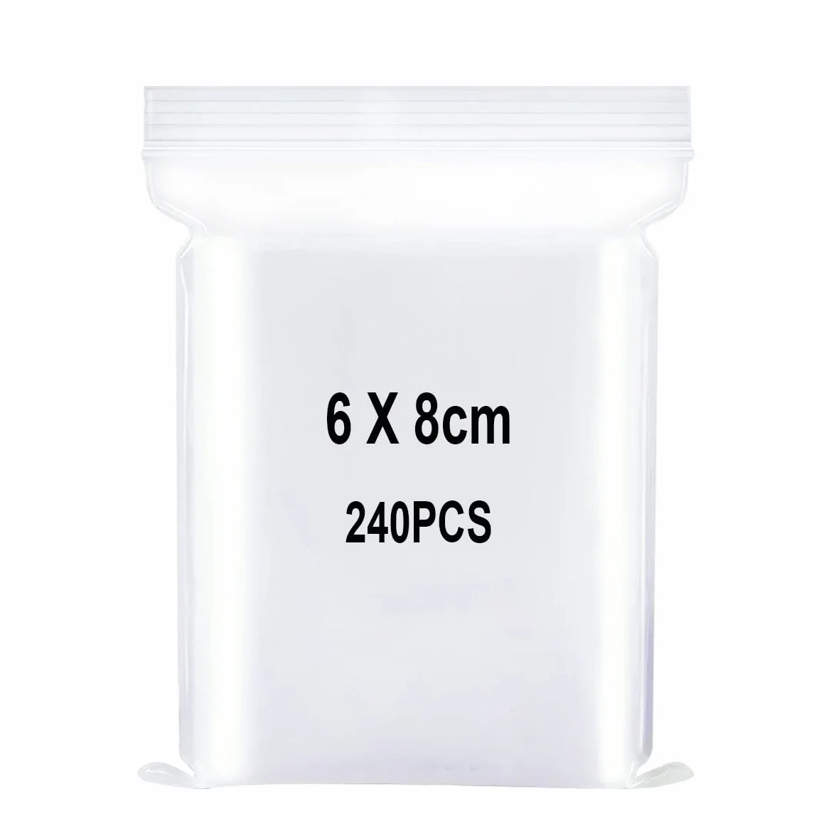 Sachets Plastique Transparents Refermables 6x8cm 240 pièces Sac de Rangement
