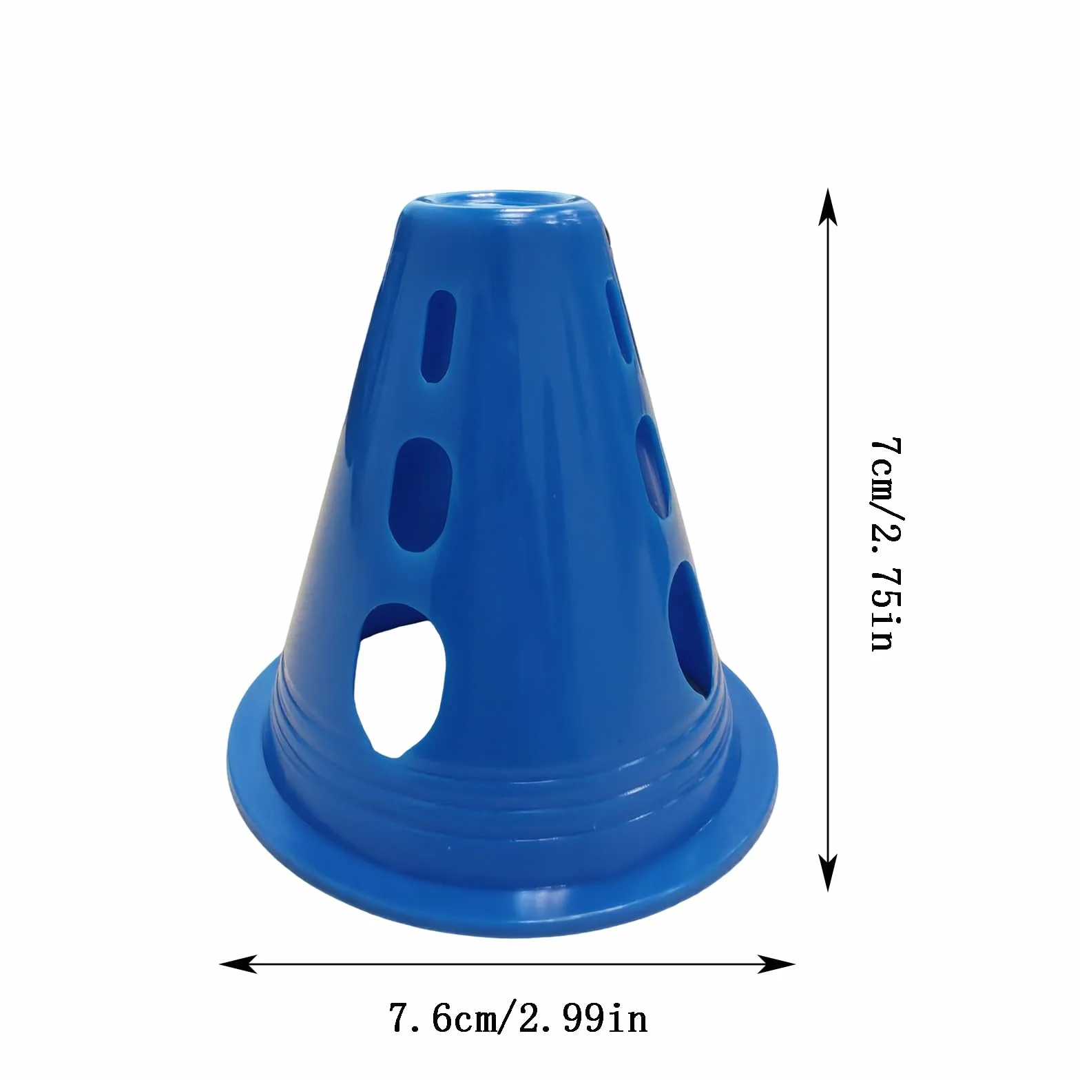 Lot de 25 Cônes d'Entraînement, 5 Couleurs, Plot de Slalom en PE, Plat & Antidérapant, Empilable pour Football, Agilité Canine, Patinage