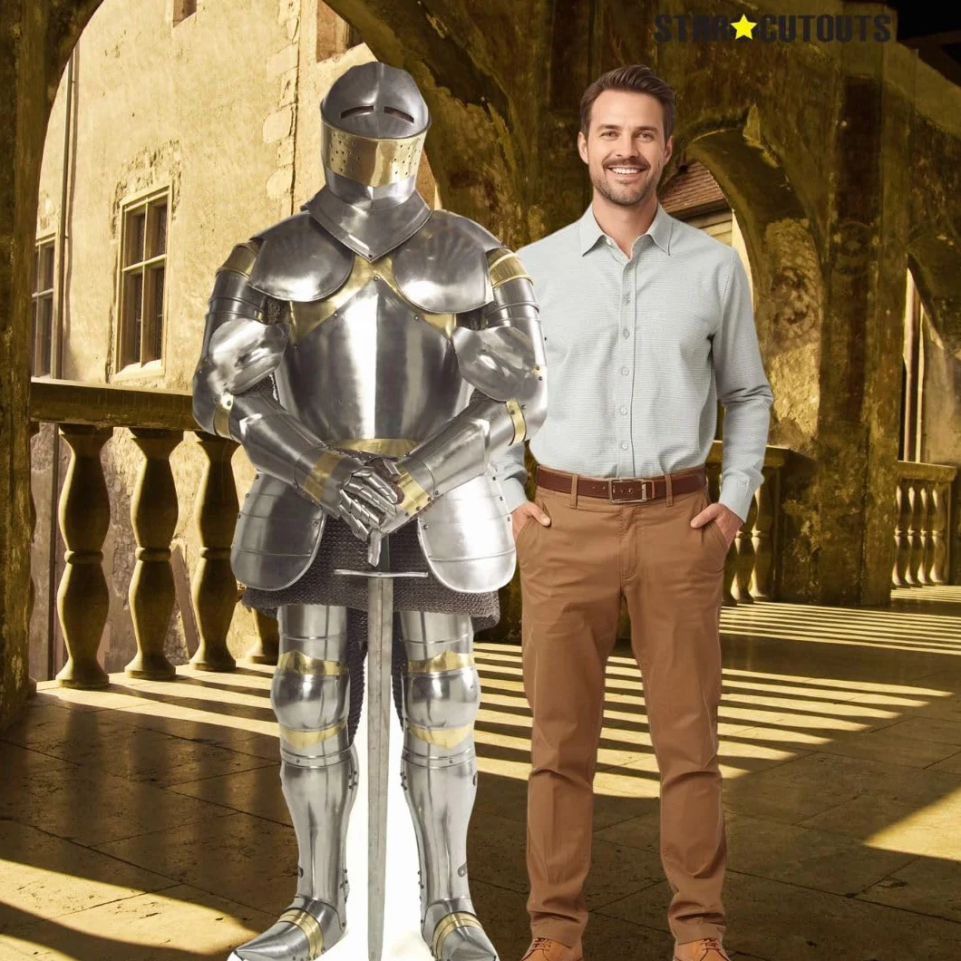Figurine Géante Chevalier En Armure Etincelante 186 Cm Star Cutouts Stsc141