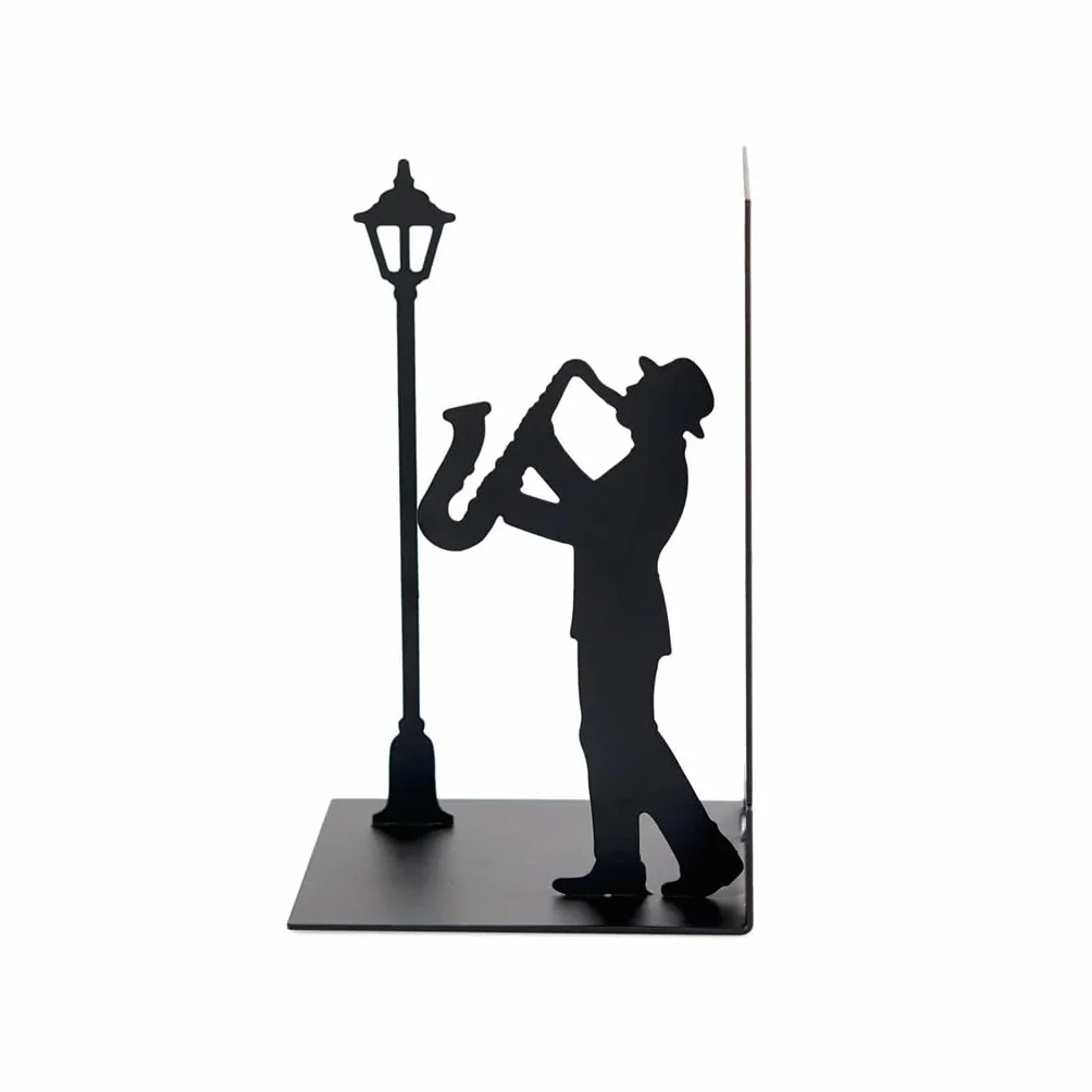 Balvi Serre-Livres Jazz Noir Support pour Livres Métal