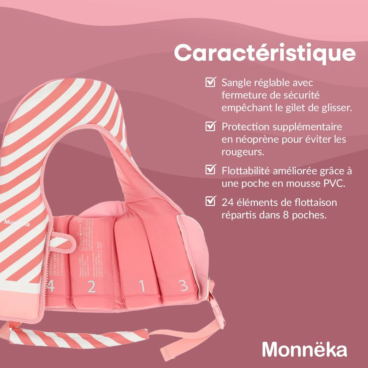 Gilet de Natation Enfant Sécurisé Apprentissage Nage Flottabilité Réglable Neoprene Doux