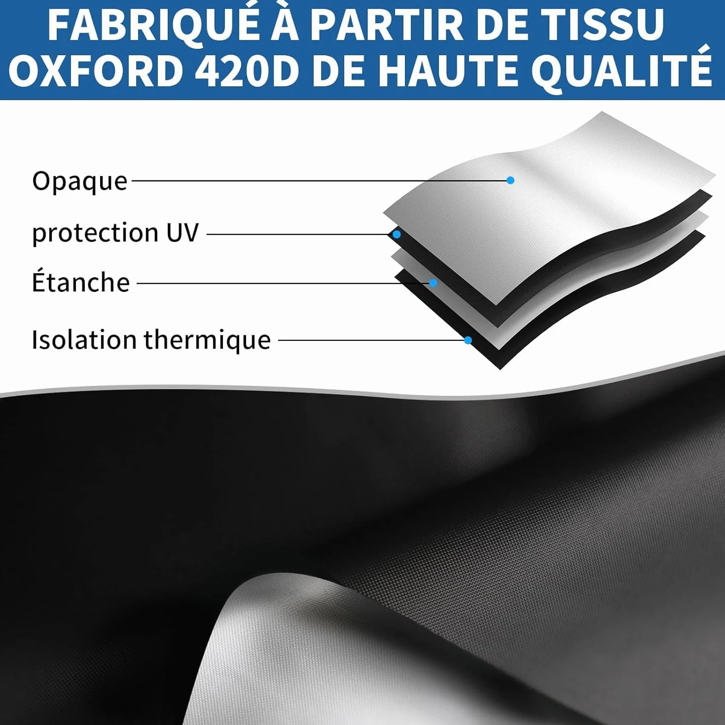 Store Occultant Fenêtre sans Perçage Tissu Isolation BKSAI 100x145CM Protection Solaire