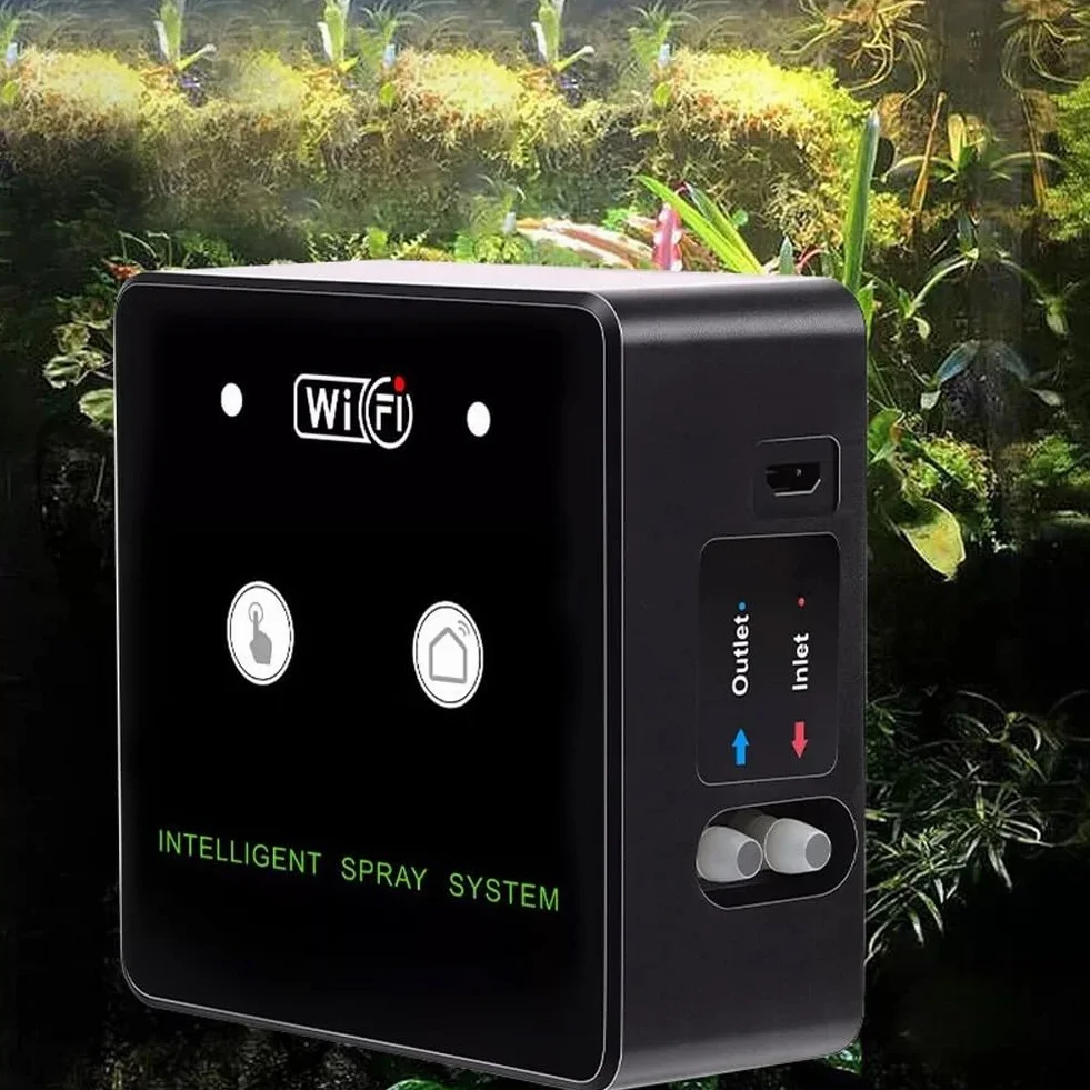 Système de brumisation intelligent WiFi pour terrarium 360° avec pompe - Pulvérisateur rotatif automatique