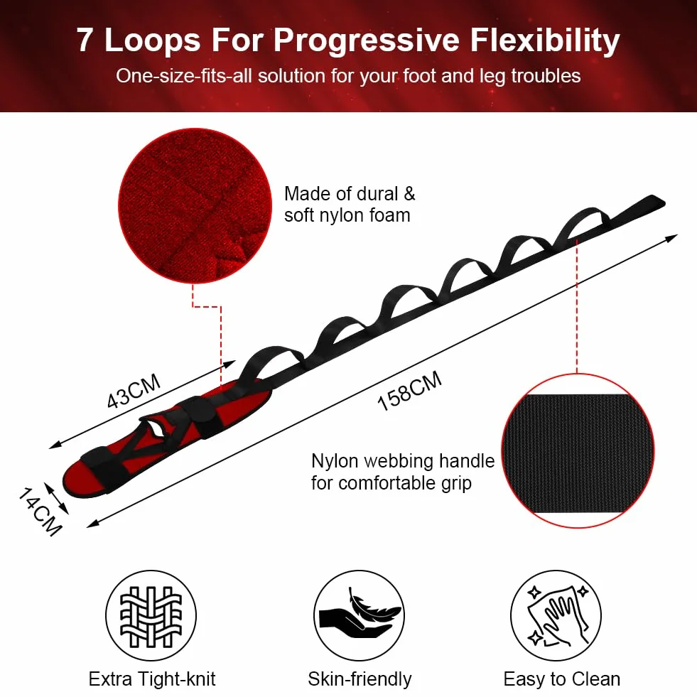 flintronic Sangle de Yoga, Étireur de Fascia de Yoga, Sangle d'exercice, Jambes Ceinture D'étirement des Ligaments, Sangle de Yoga Elastique pour Yoga, Fitness, Pilates