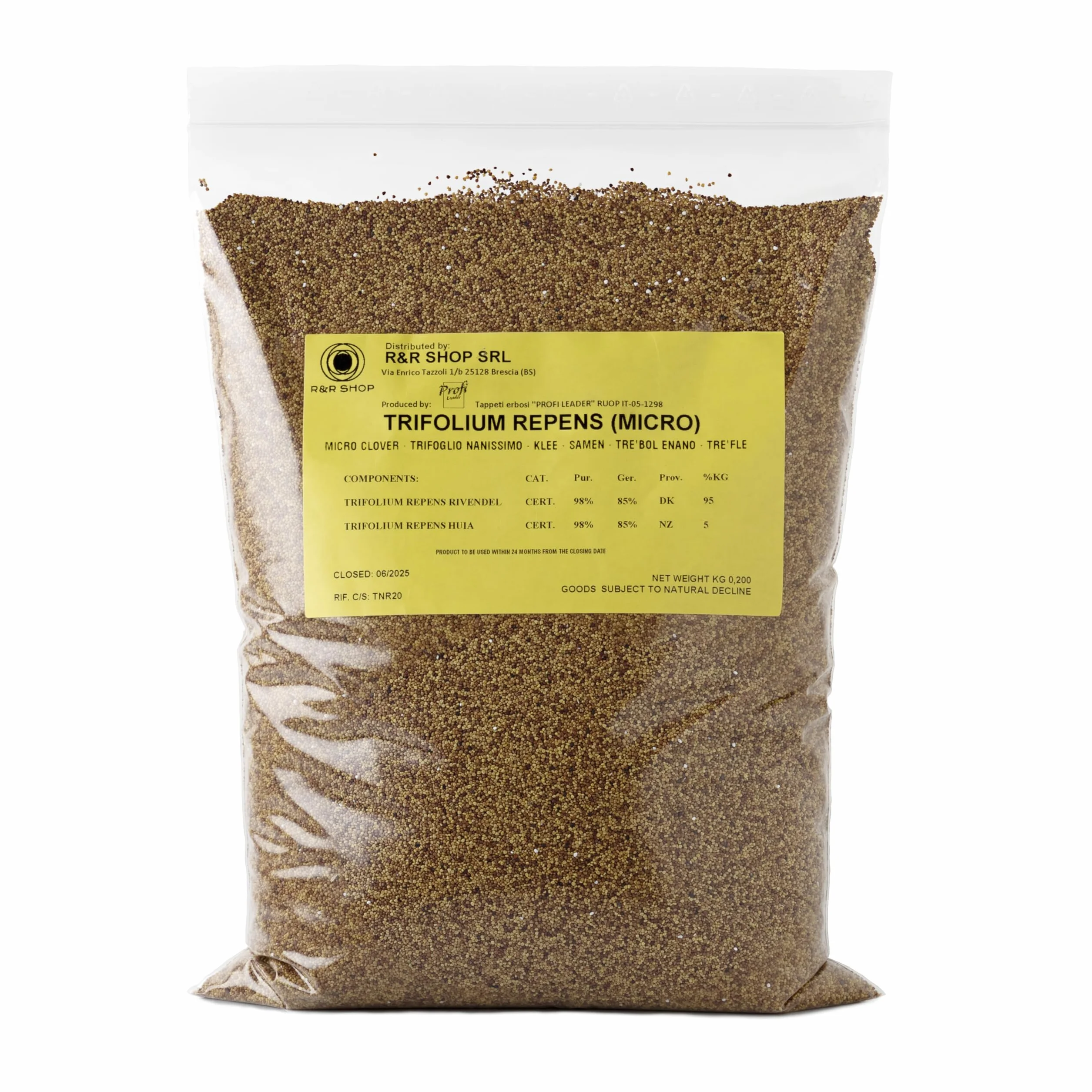 Semences de Gazon Trèfle Nain Trifolium Repens 200g 50m² Couvre-Sol