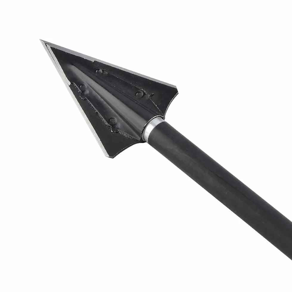 SHARROW 6 pièces Pointe de Flèche de Chasse 125 Grains Broadheads Tête de Flèche de Tir à l'arc 2 Lames Fixes Chasse Points pour Flèches de Carbone Flèches d'arbalète