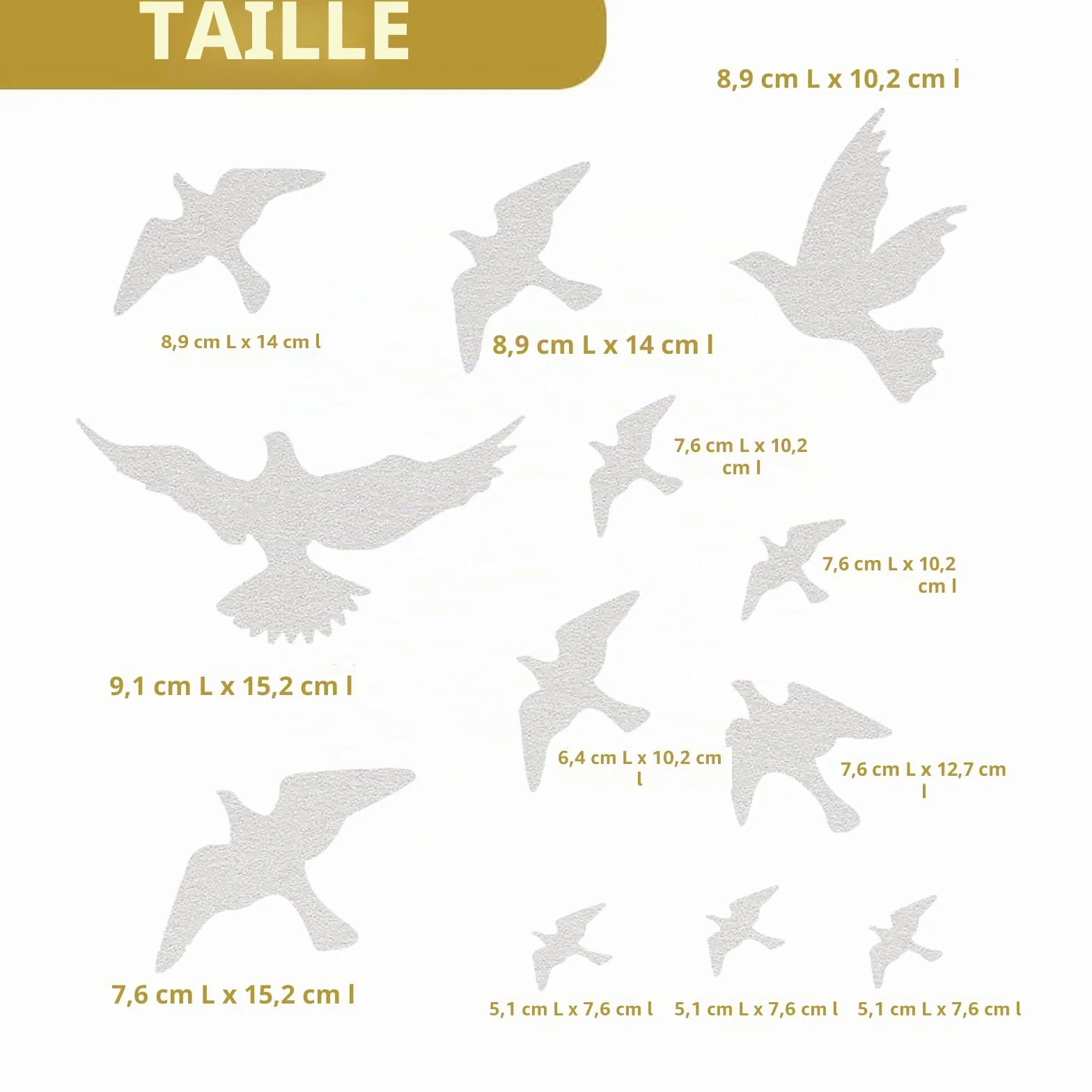 Autocollants anti-collision pour oiseaux 12 Pcs, protection fenêtre en verre