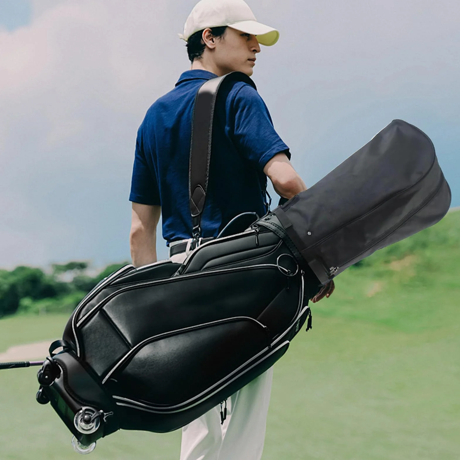 Housse de protection pour sac de golf - Couverture imperméable anti-pluie pour sac de golf, protection résistante aux intempéries | Housse imperméable anti-poussière pour clubs de golf, étui léger de