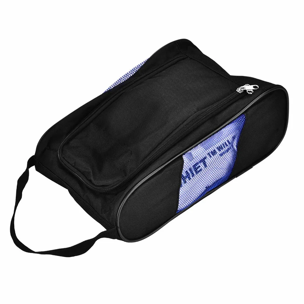 VBESTLIFE Sac à Chaussures de Sport Respirant à Glissière, Rangement pour Chaussures, 2 Couleurs (Noir et Bleu)