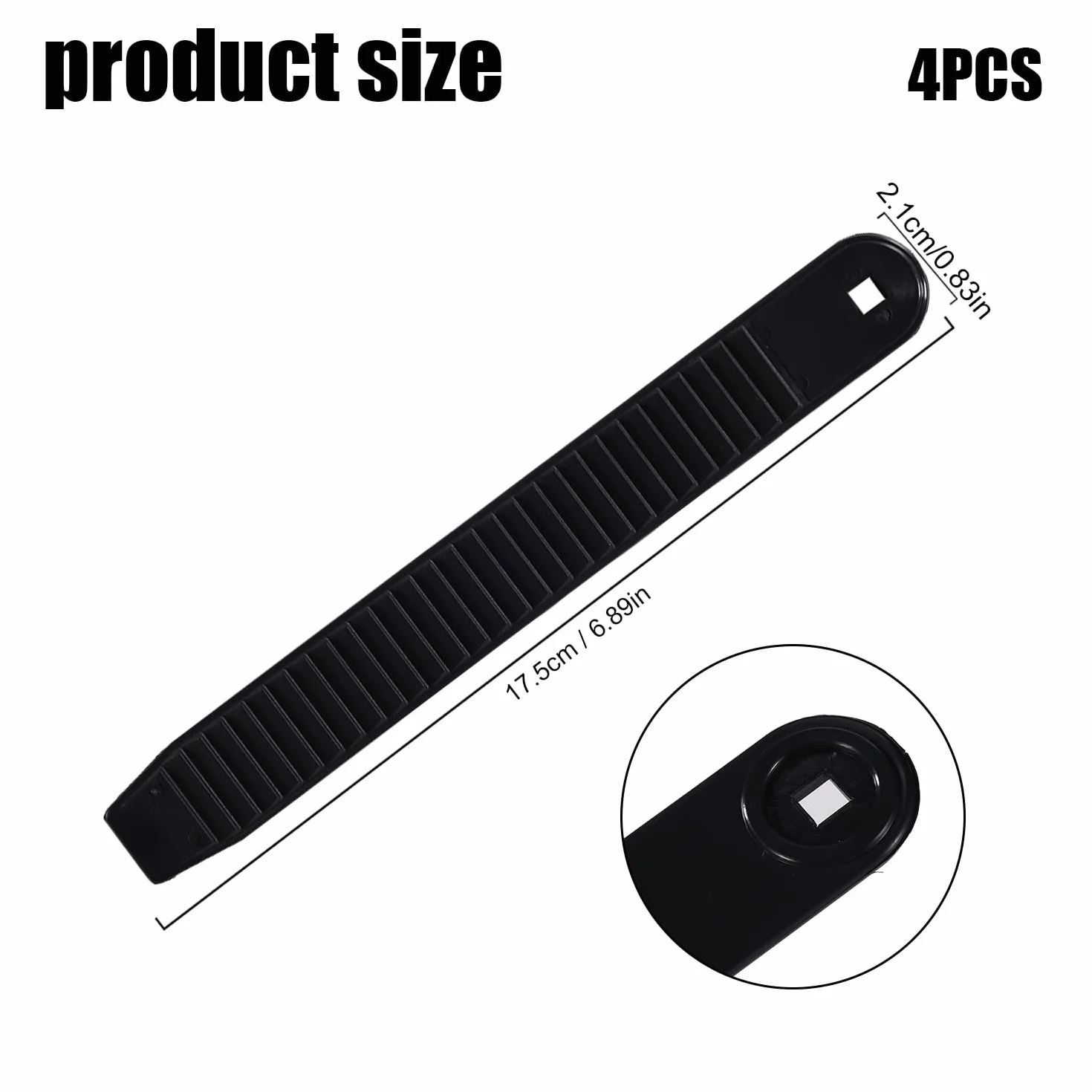 BOXOB Sangle de Fixation Snowboard 17,5x2,1cm Haute Élasticité avec Vis Écrous Rondelles