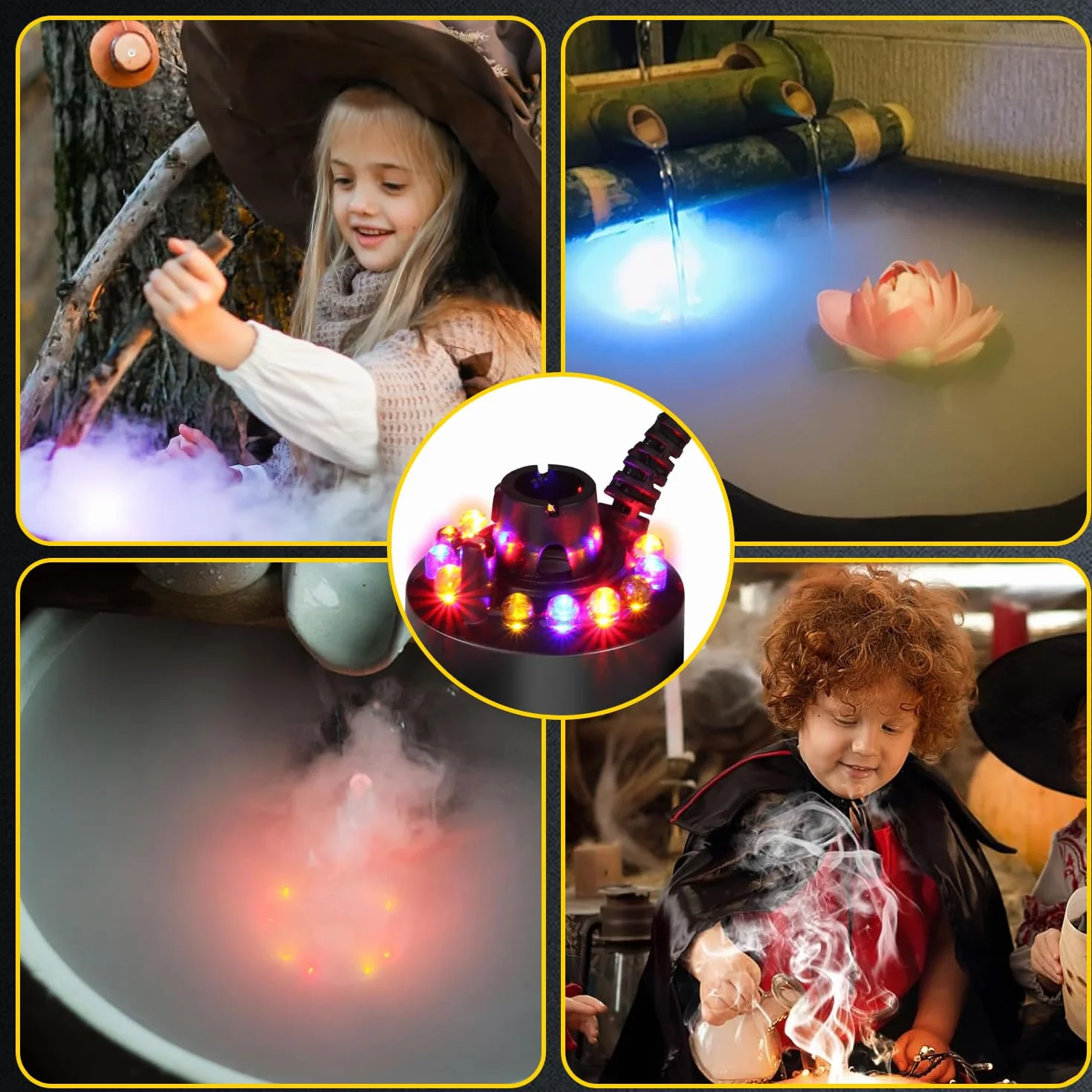 Brumisateur à Ultrasons LED Machine à Brouillard Halloween