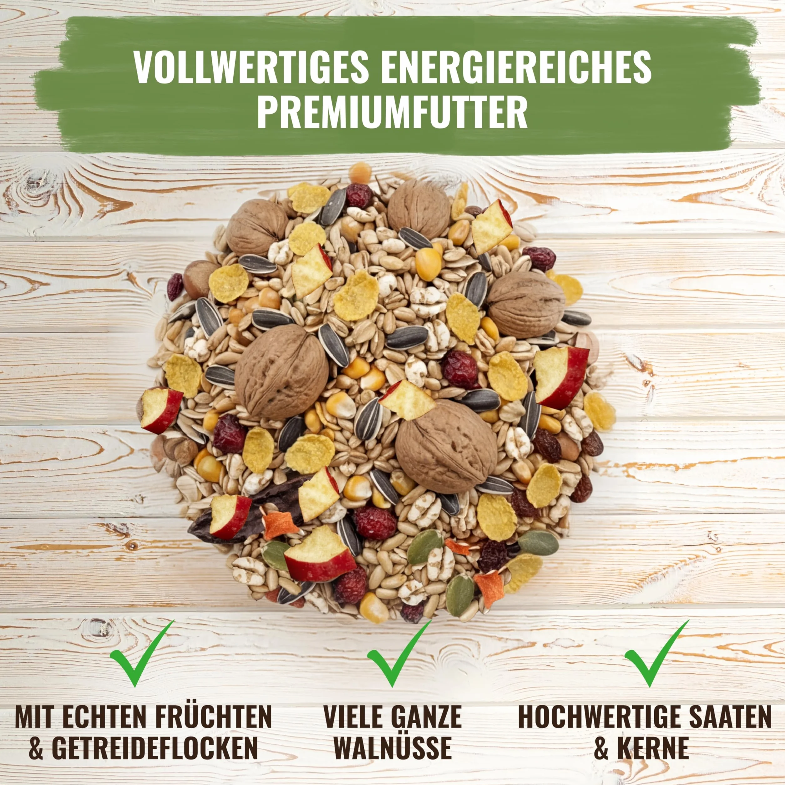 Nourriture pour écureuils et tamias 600 g avec noix