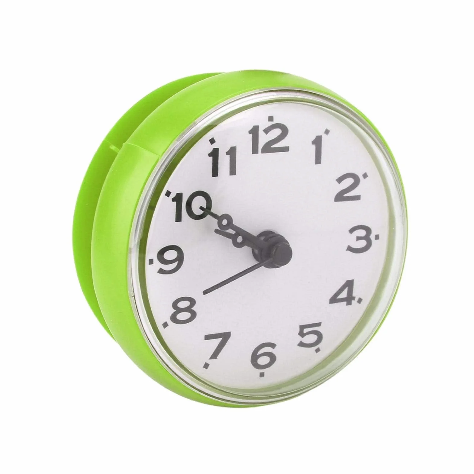 Cyrank Horloge Murale étanche Ventouse Salle de Bain Cuisine (Vert)