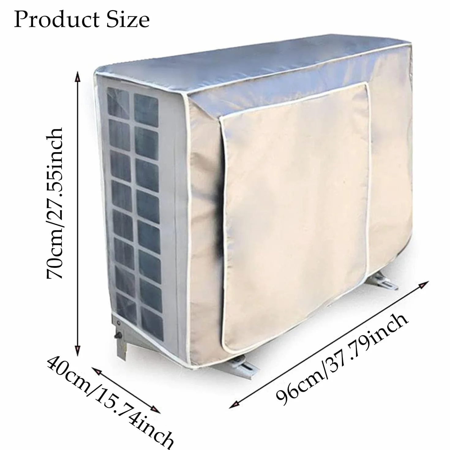 Couvercle de Protection pour Climatiseur Extérieur étanche 96 x 40 x 70cm