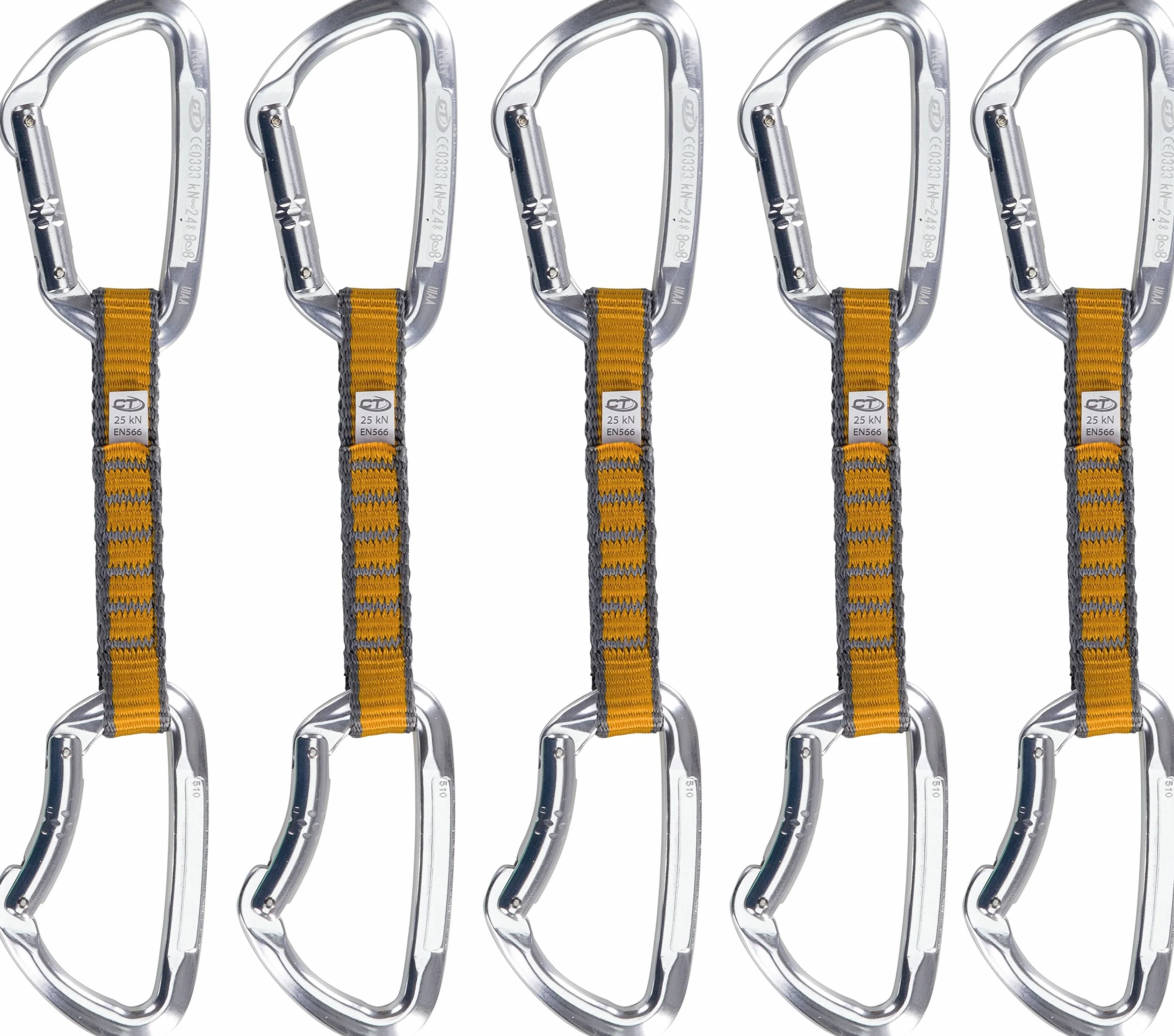 Climbing Technology Basic Set Nylon Non K-Lock, référence Unisexe-Adulte, Argent, Unique