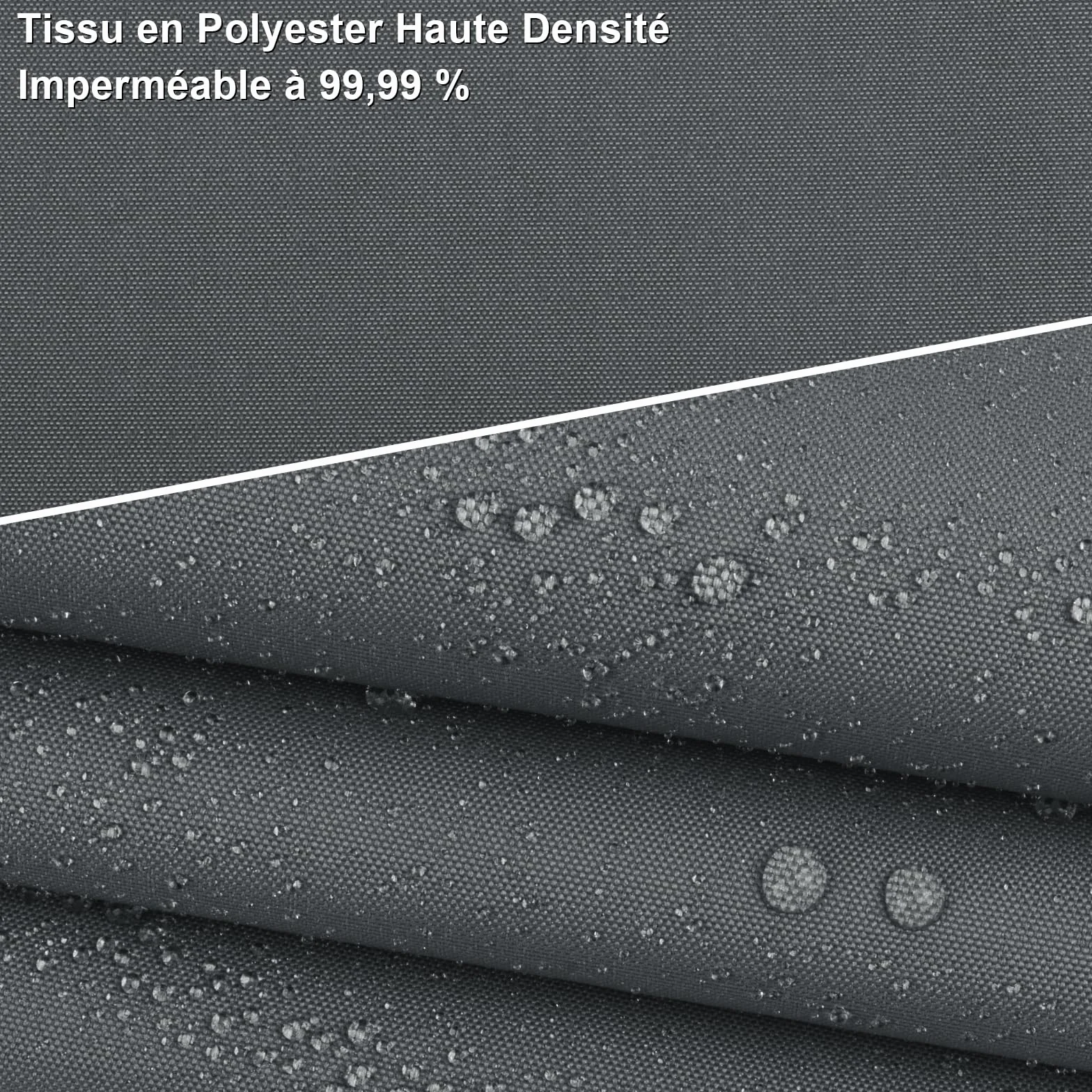 AXT SHADE Voile d'ombrage Imperméable Triangulaire 4x4x5,65m Toile Ombrage UV Protection Gris Anthracite
